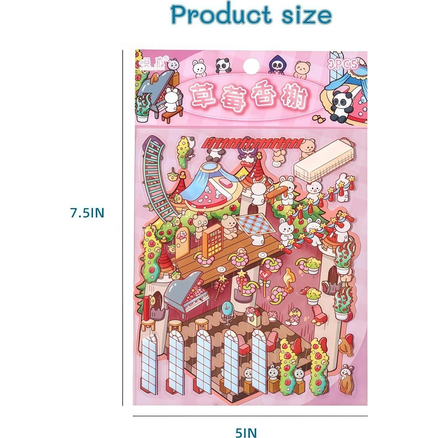 Pegatinas 3D DIY Sraseenomy - 8 Conjuntos de Escenas Creativas