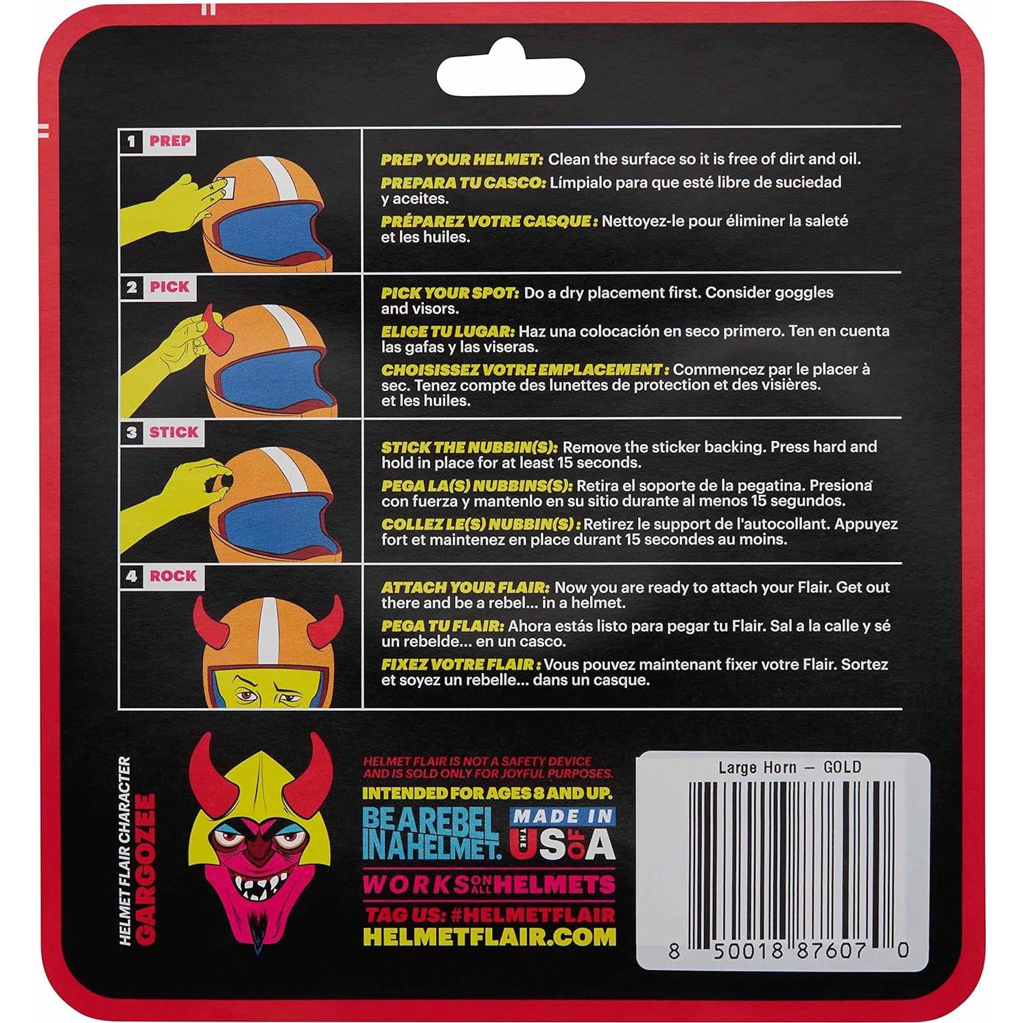 Cuernos Diabólicos Grandes Helmet Flair | Accesorios para Casco