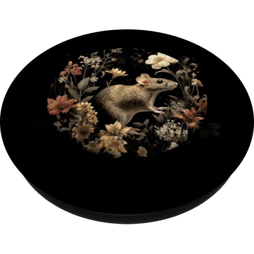 PopSockets Adhesivo PopGrip Ratón Vintage Flores 10.9x8.6cm