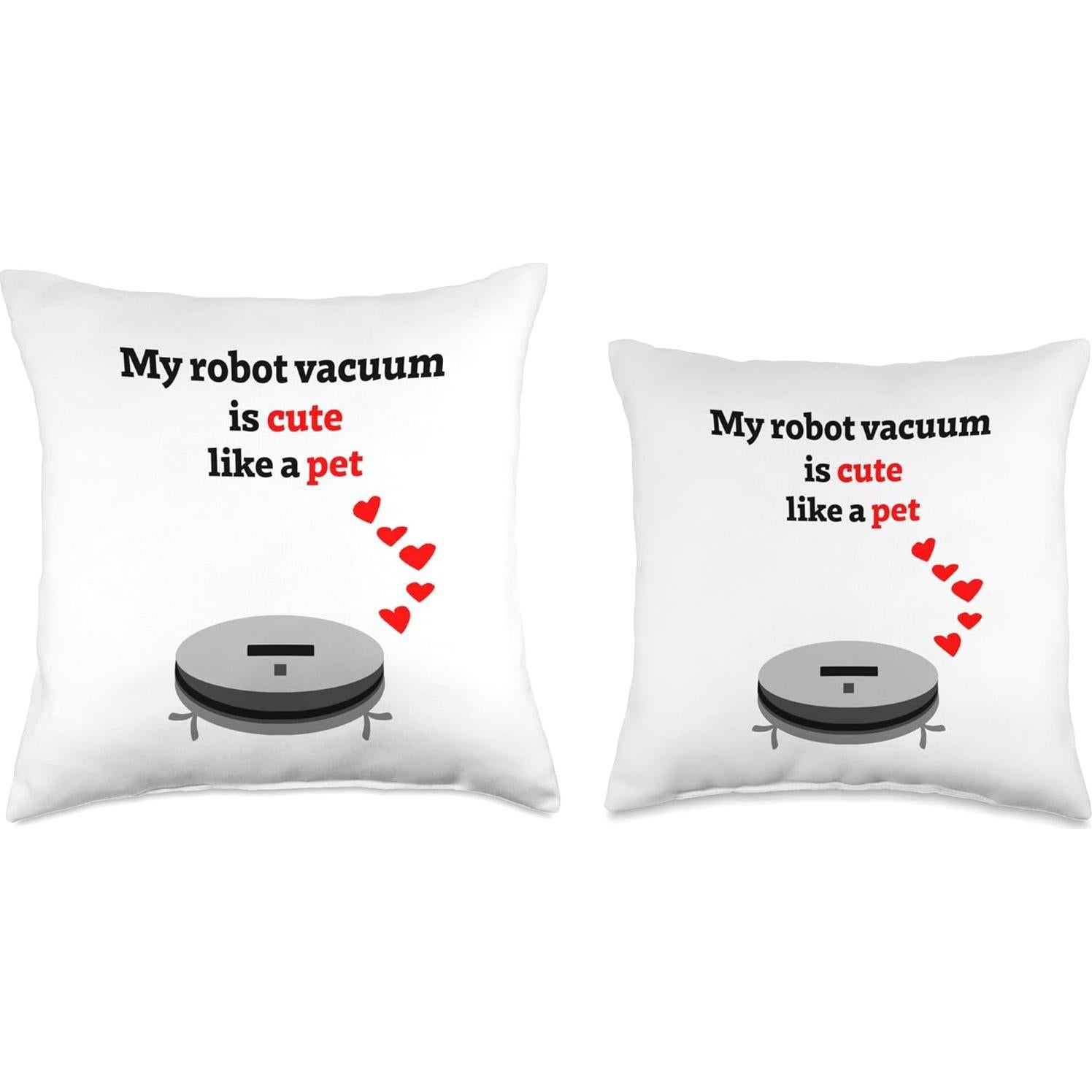 Cojín divertido 40x40 cm Aspiradora Robot para Mascotas