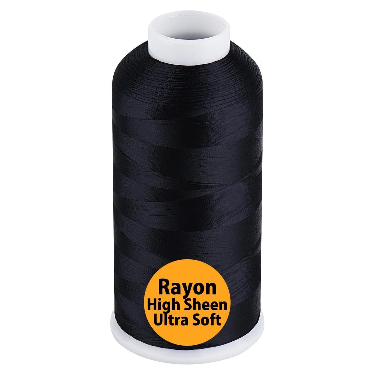 Hilo de Bordado de Rayón Simthread 5500 Yardas 40wt Negro