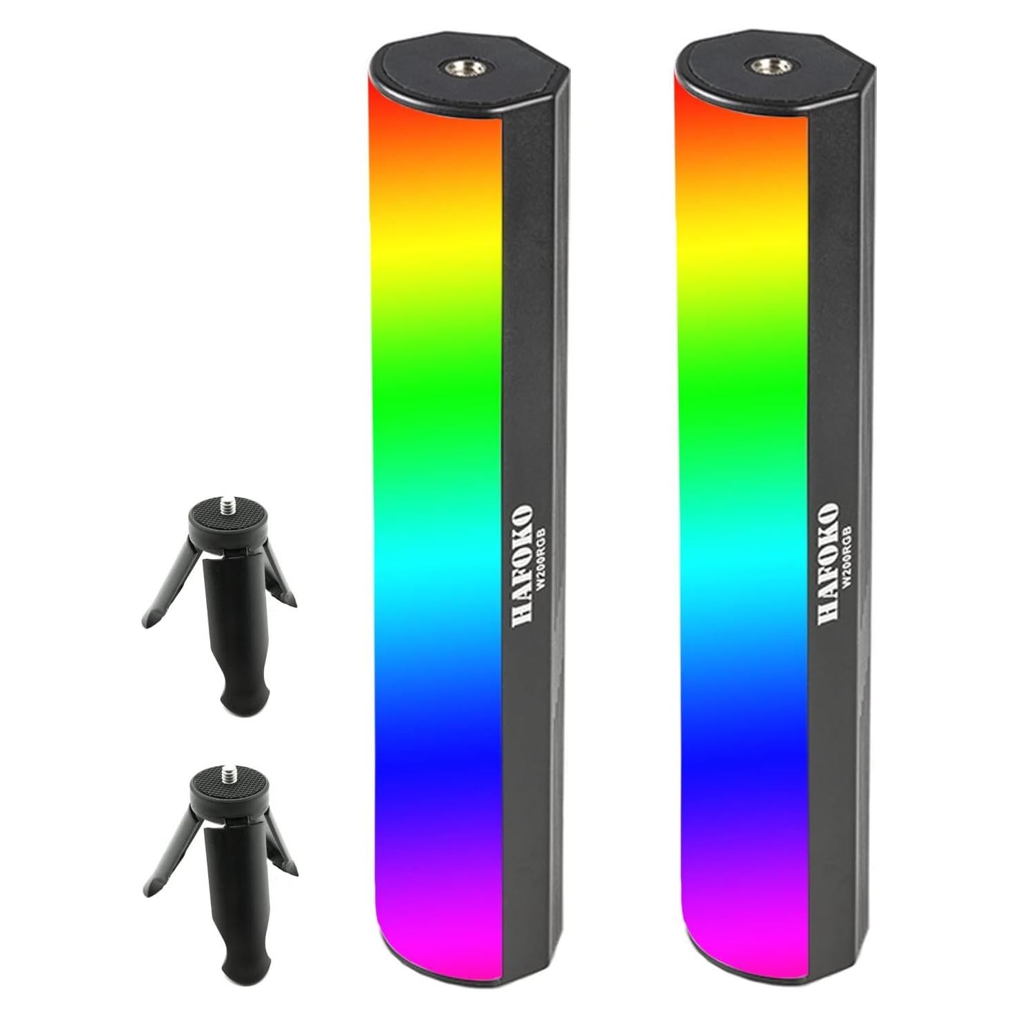 2PACK Luz LED RGB Portátil HAFOKO con Batería 3000mAh