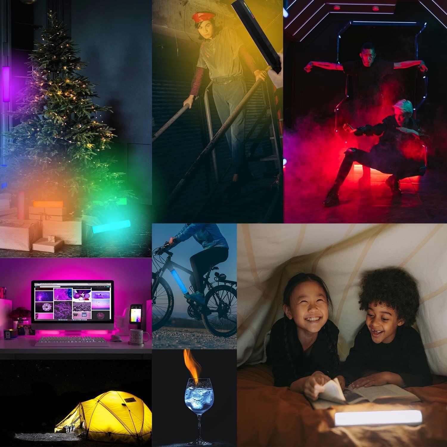 2PACK Luz LED RGB Portátil HAFOKO con Batería 3000mAh