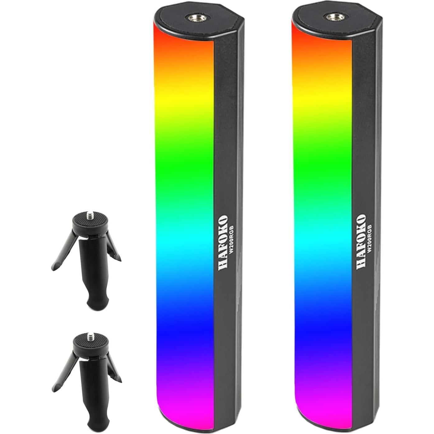 2PACK Luz LED RGB Portátil HAFOKO con Batería 3000mAh
