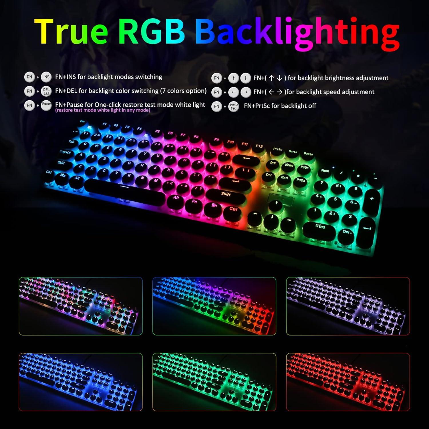 Teclado Mecánico HUO JI Z-88 Retroiluminado RGB 104 Teclas
