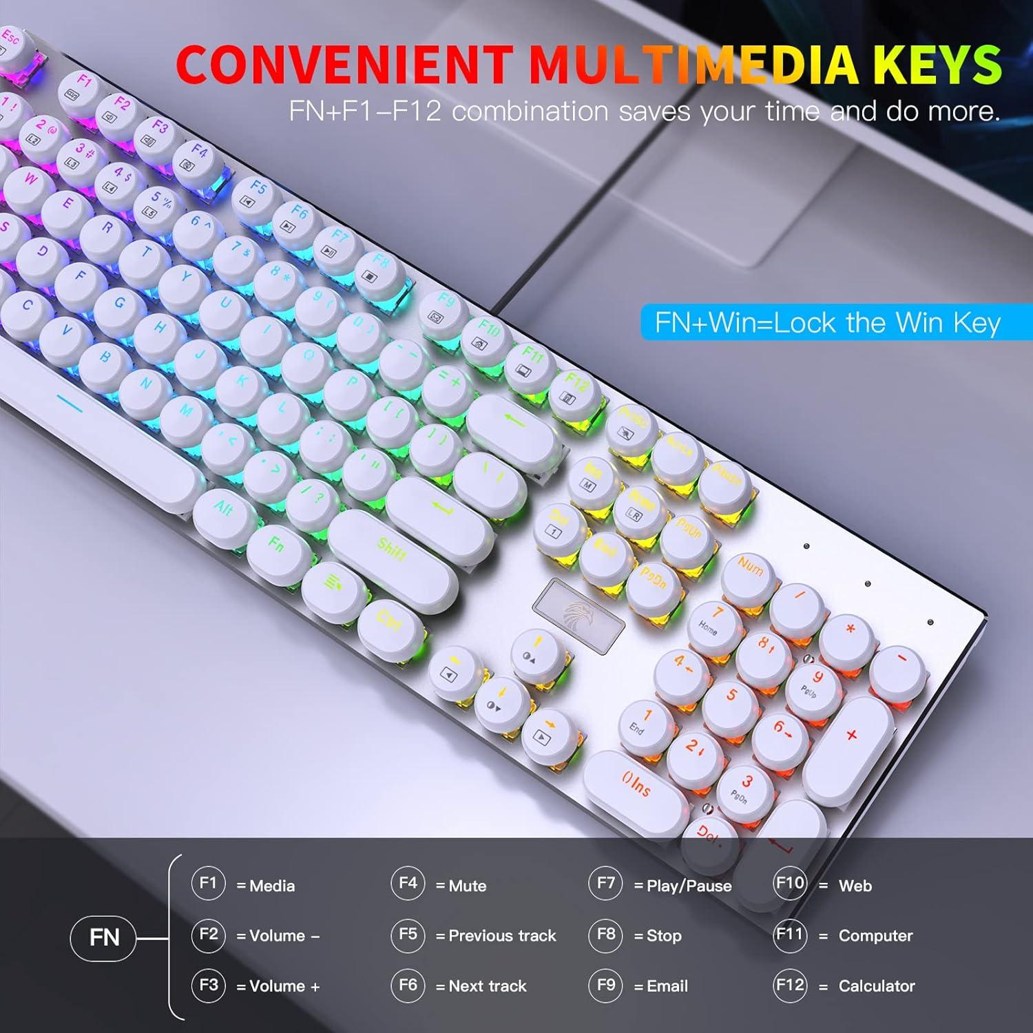 Teclado Mecánico HUO JI Z-88 Retroiluminado RGB 104 Teclas