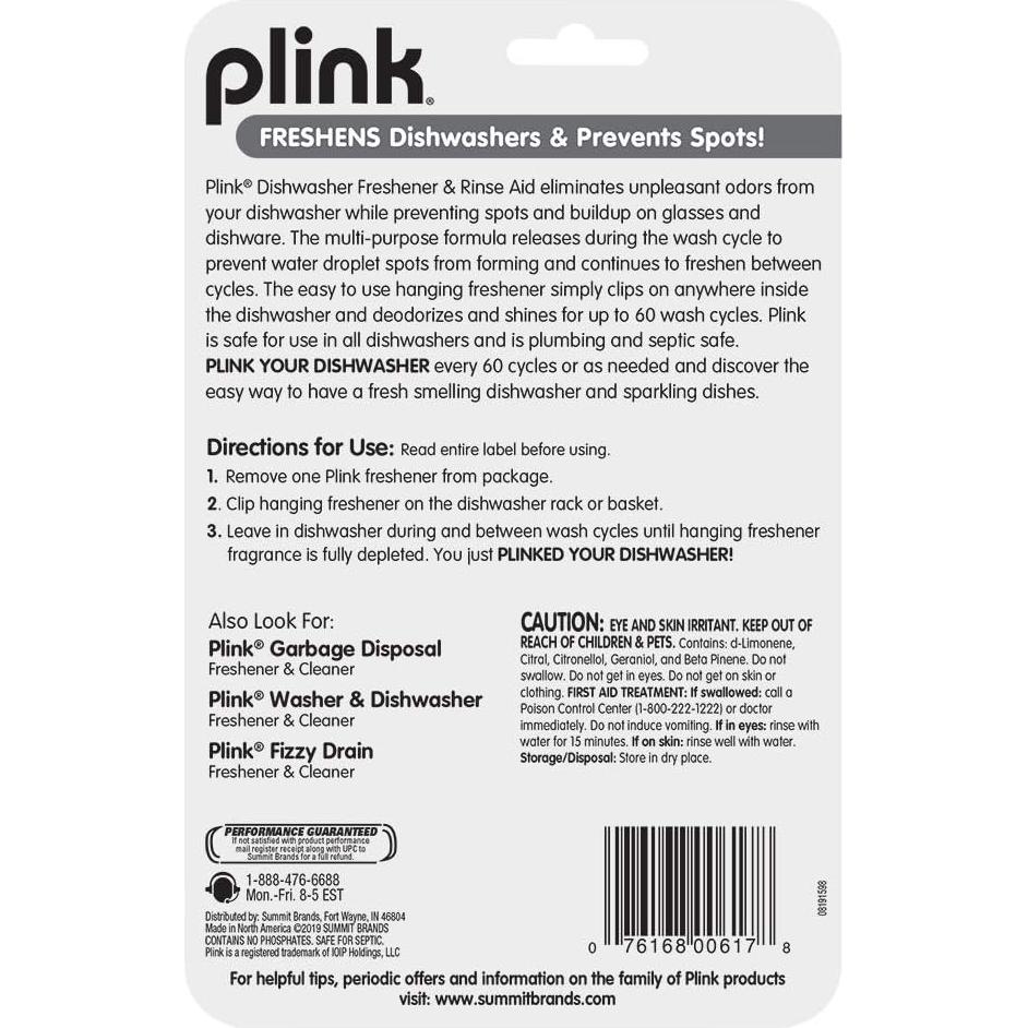 Plink PRA12T Ambientador y Ayudante de Enjuague para Lavavajillas