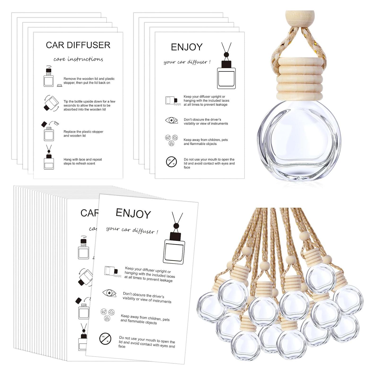 Juego de 50 Botellas Difusoras de Aromas Boao para Automóvil