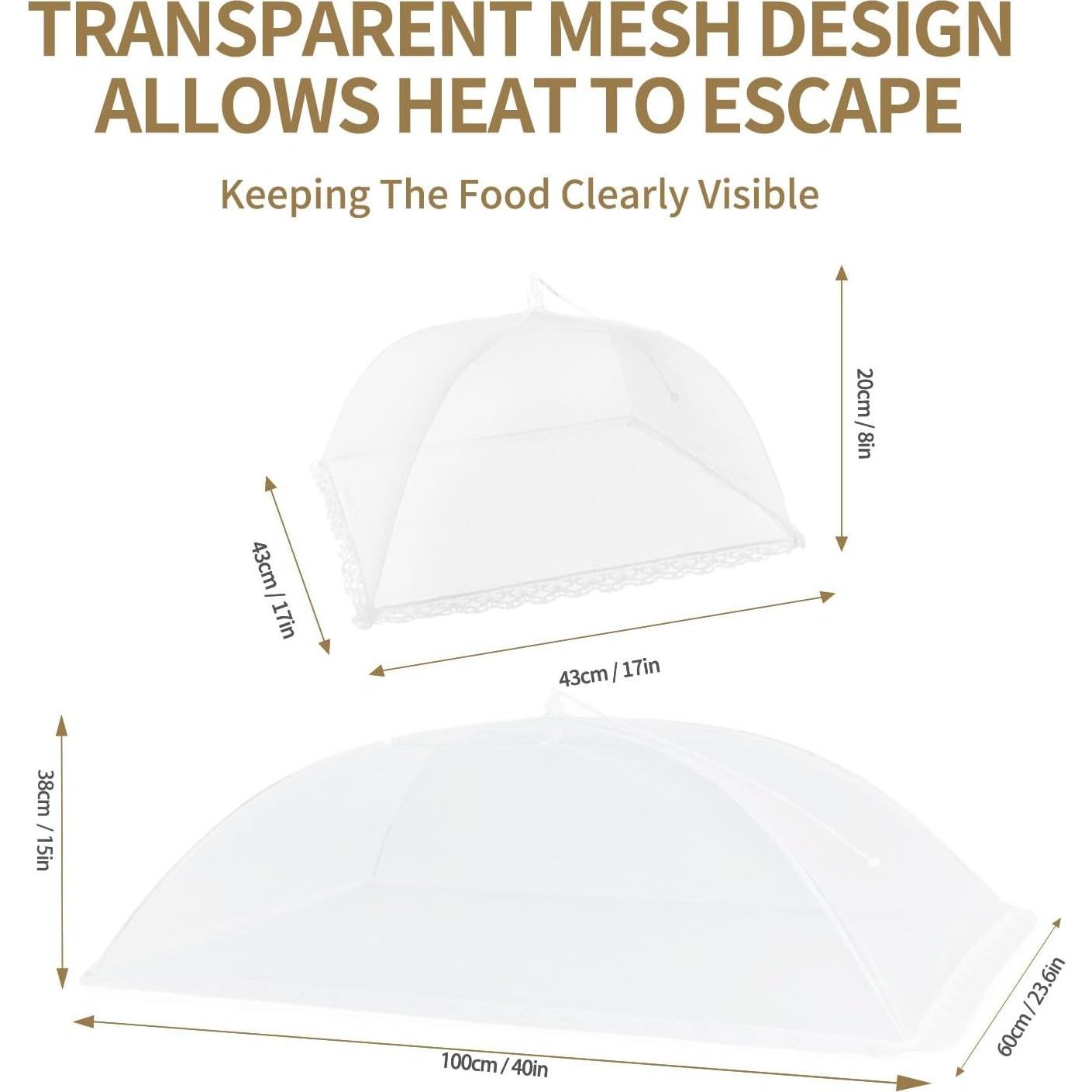 Juego de Cubiertas de Malla para Comida NEPAK - 7 Paquetes