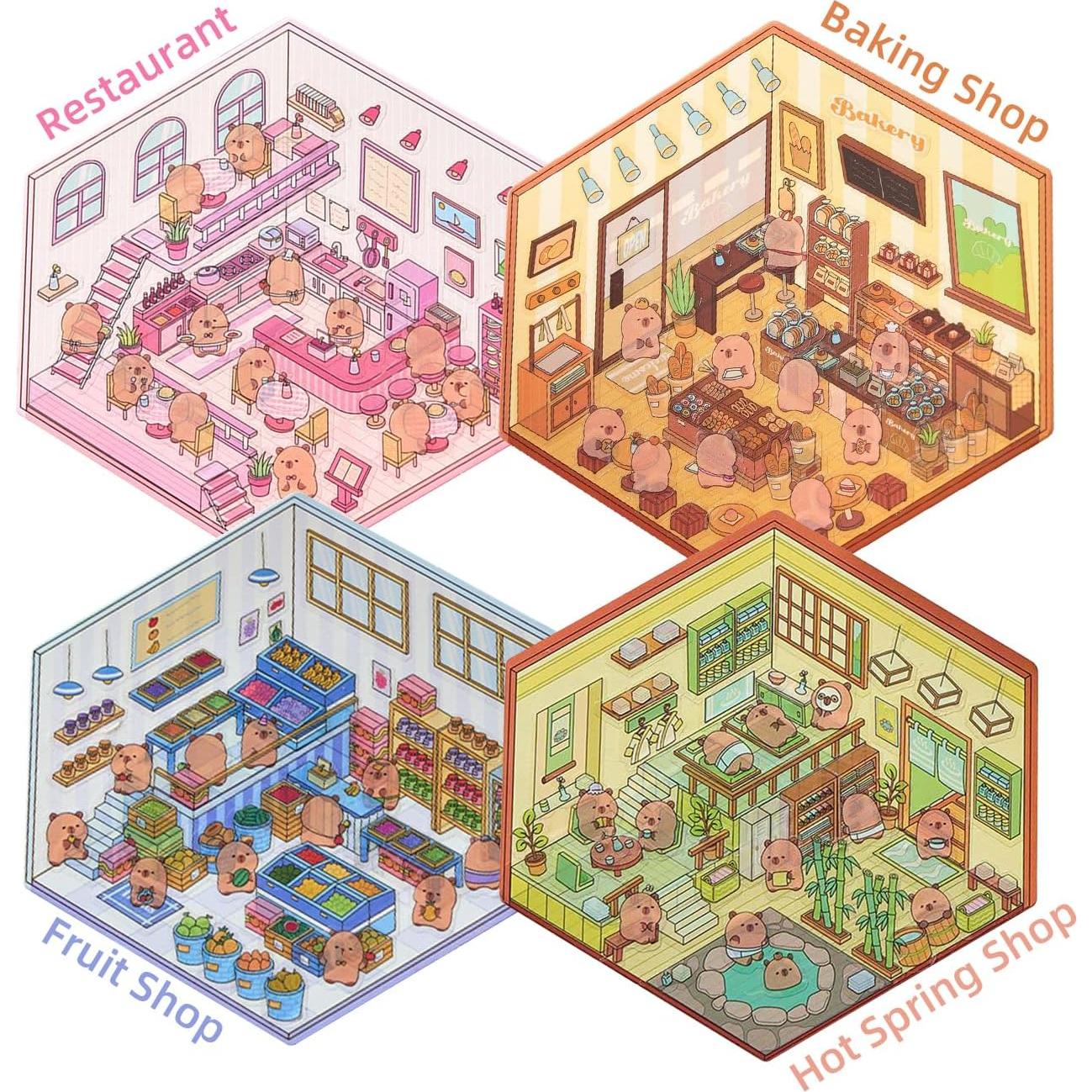 8 Juegos de Pegatinas 3D DIY Gincevhy para Decorar Escenas