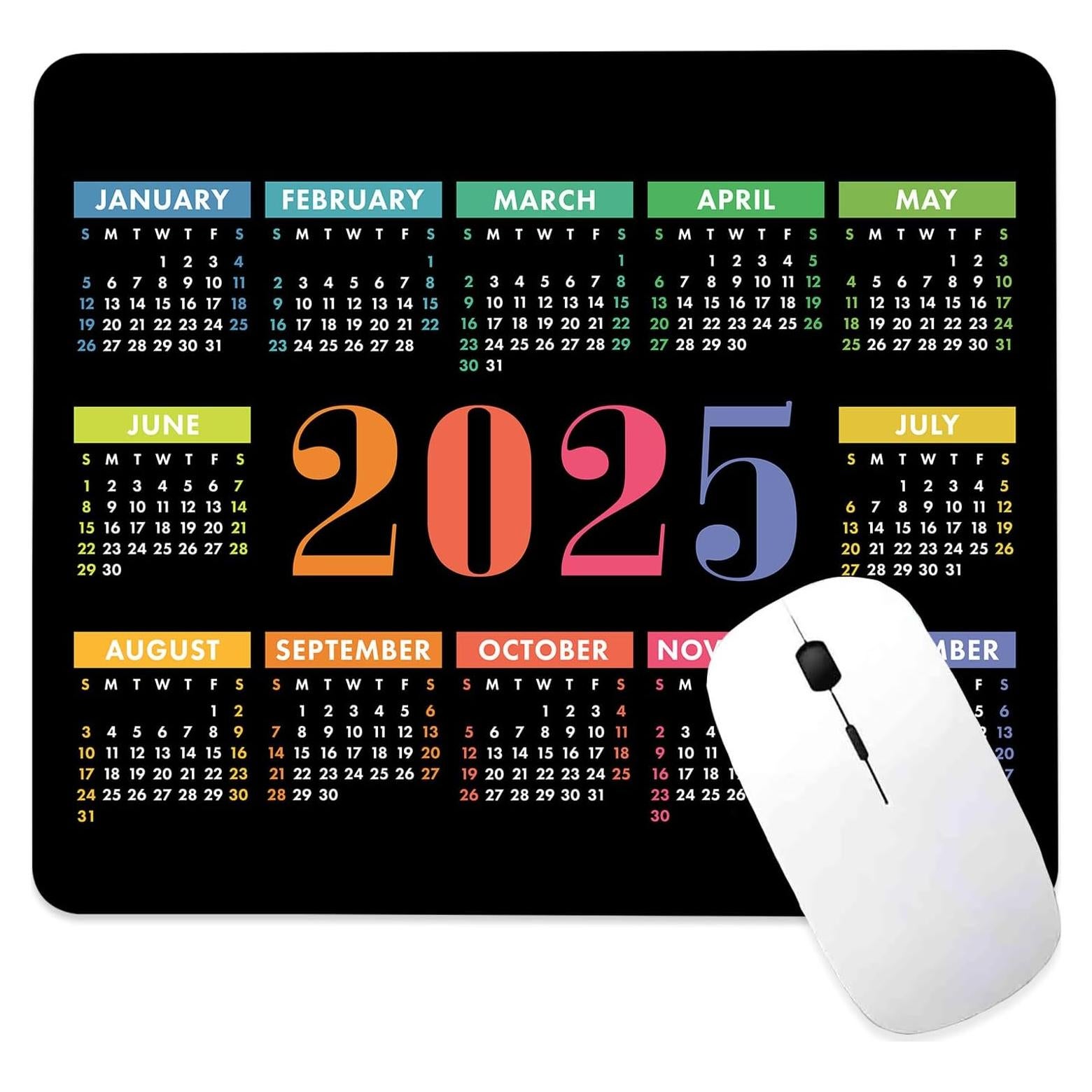 Alfombrilla de Ratón Ghatobty Calendario 2025 24.1x20.3 cm