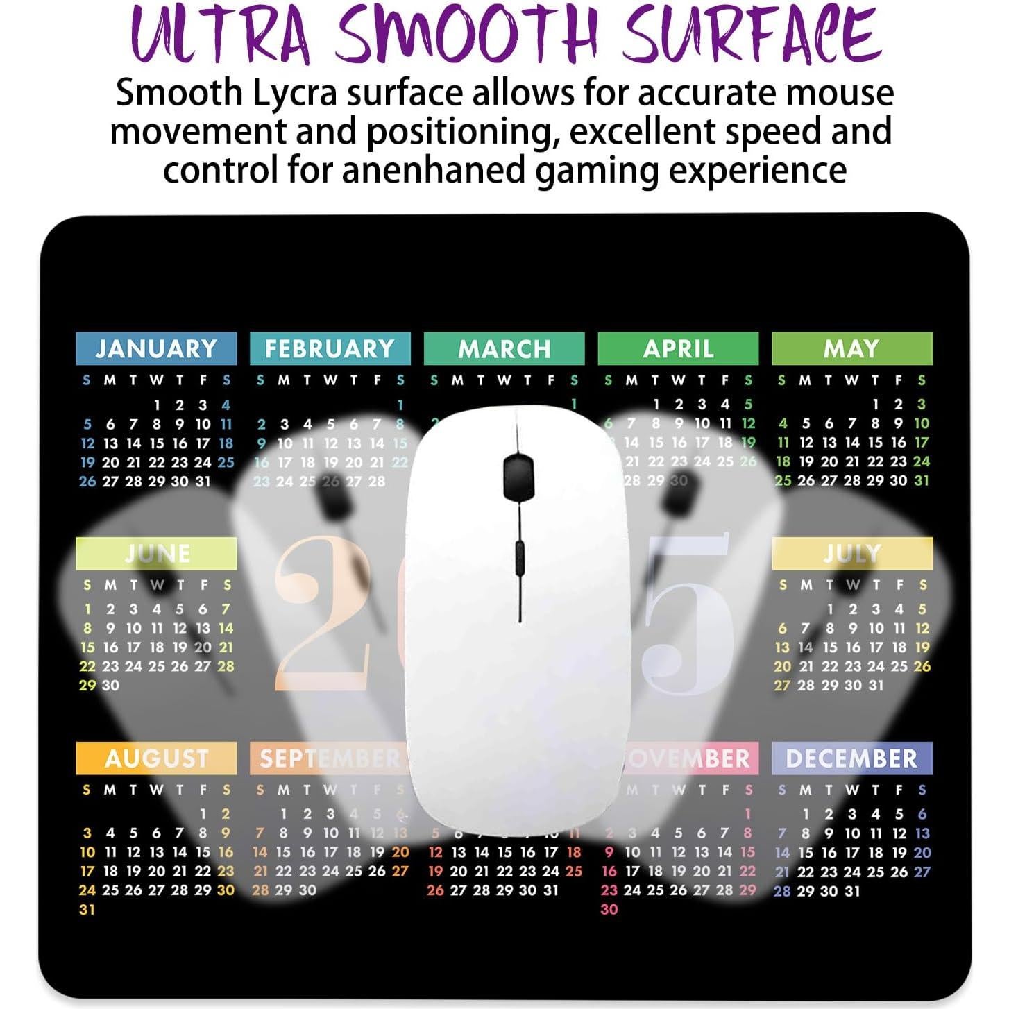 Alfombrilla de Ratón Ghatobty Calendario 2025 24.1x20.3 cm