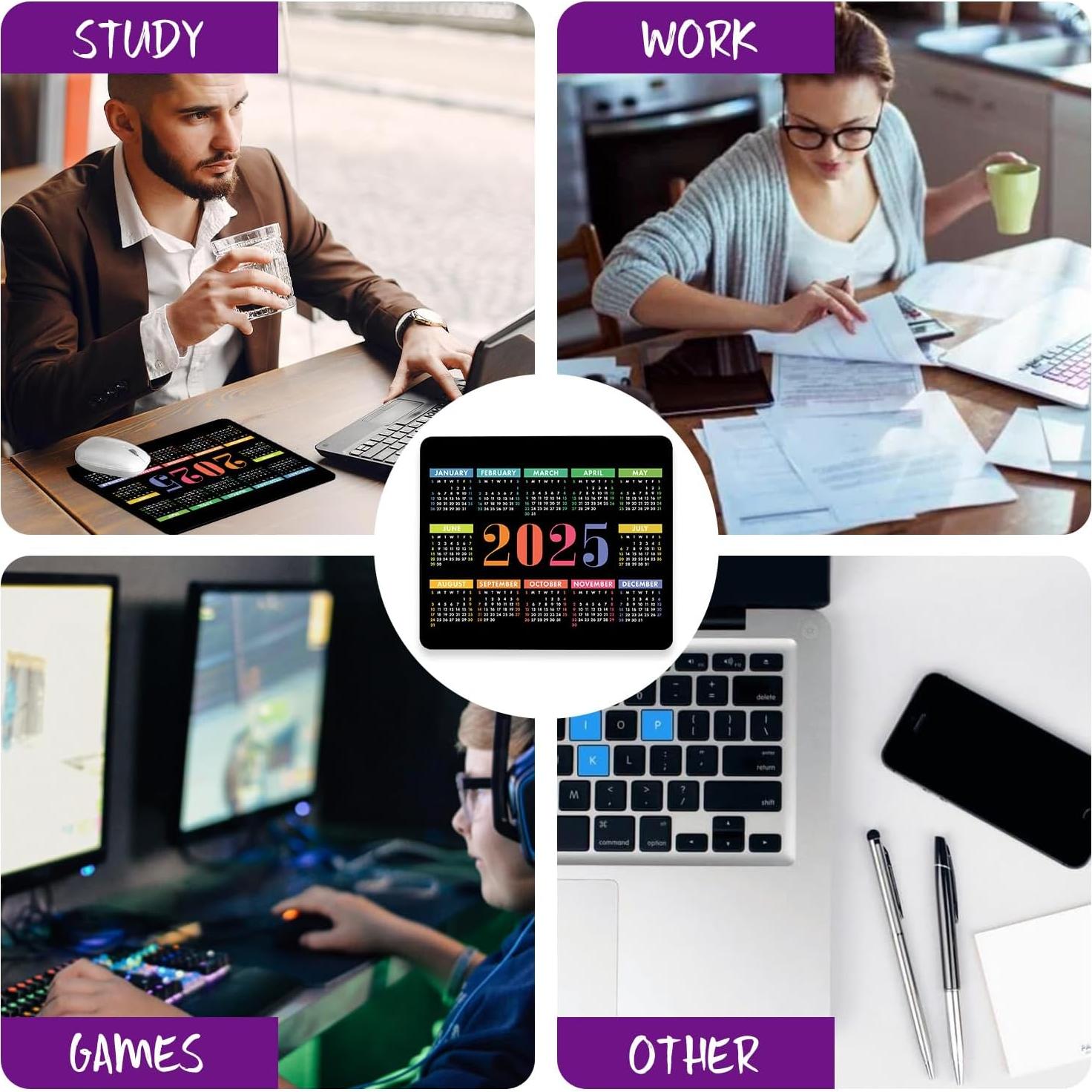 Alfombrilla de Ratón Ghatobty Calendario 2025 24.1x20.3 cm