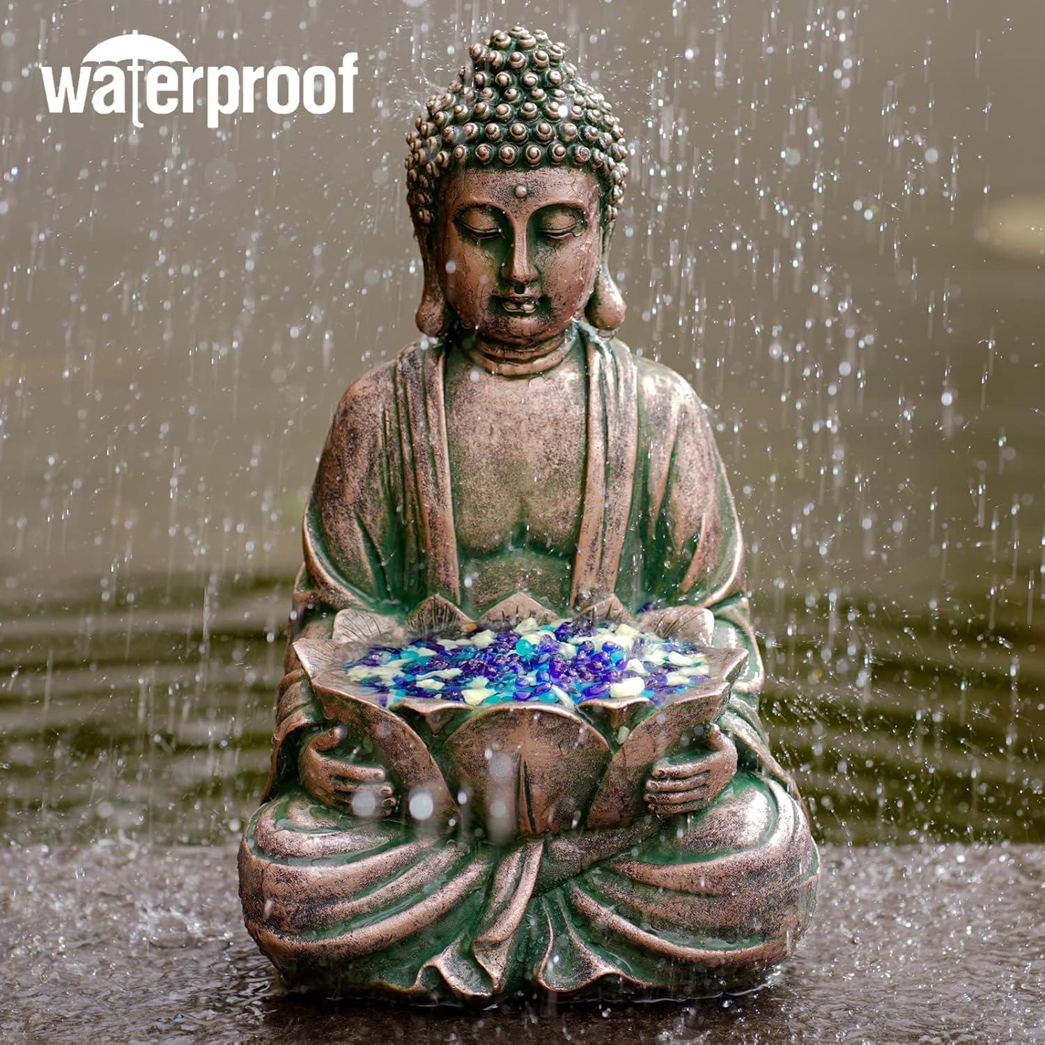 Estatua de Buda Meditador 30.48 cm - Decoración Zen Bronce