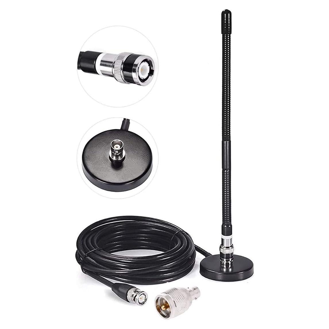 Antena CB CORONIR 27MHz con Base Magnética y Cable 3m