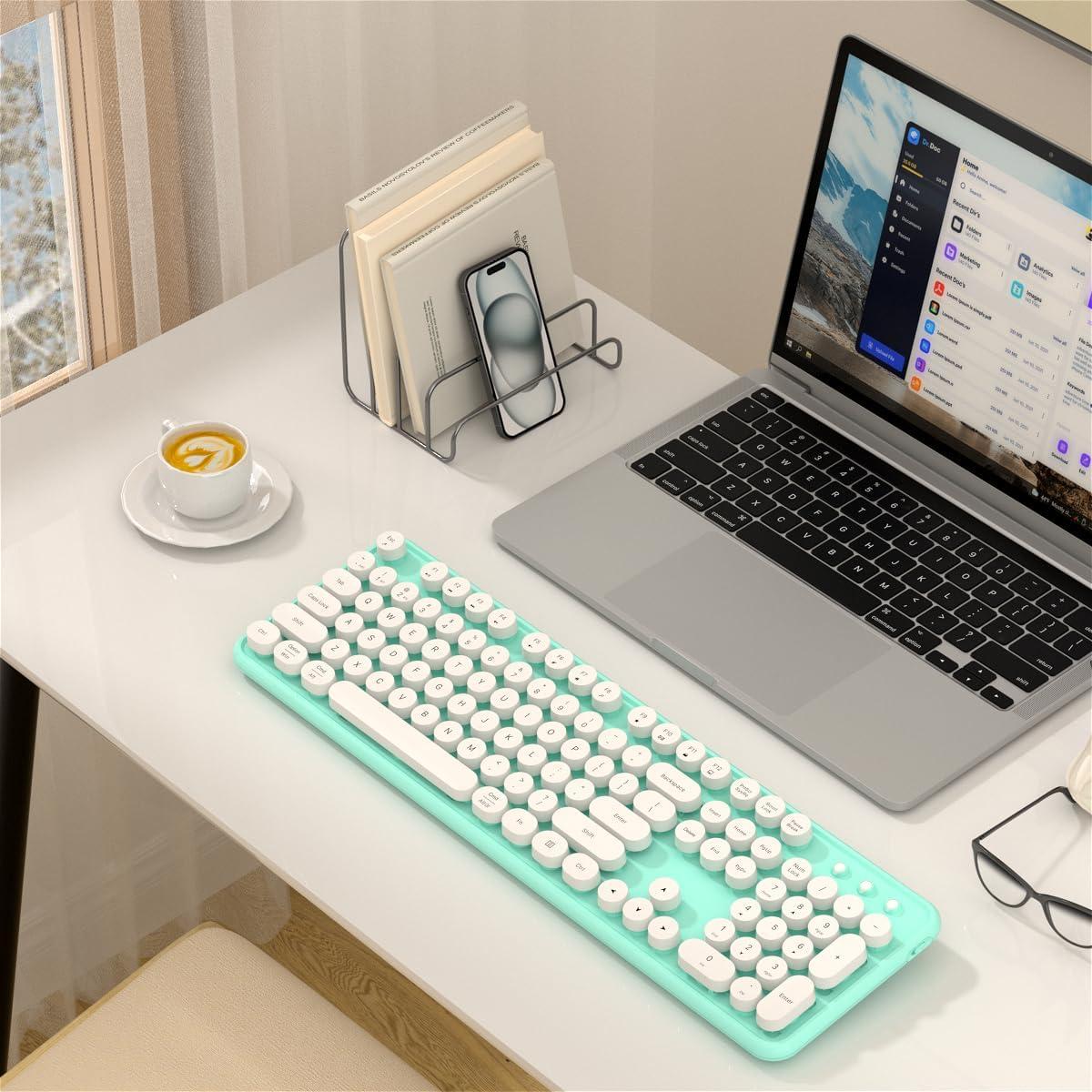 Teclado Inalámbrico JAMfit Retro 104 Teclas Ergonómico