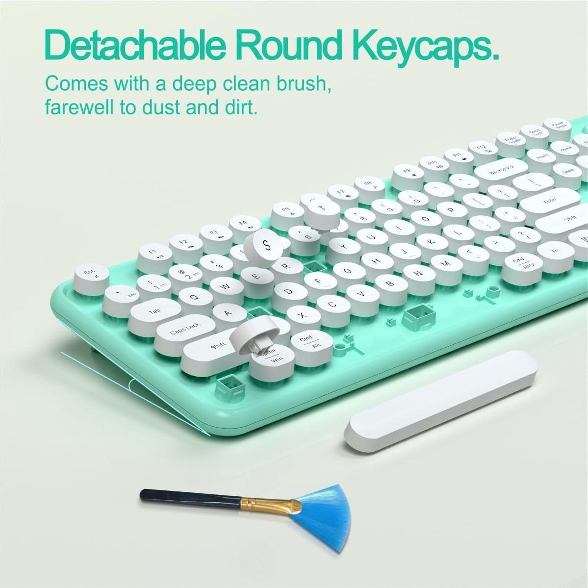 Teclado Inalámbrico JAMfit Retro 104 Teclas Ergonómico