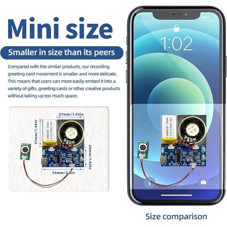 Módulo de Sonido XLW 16MB con Altavoz y Grabación 16 Min