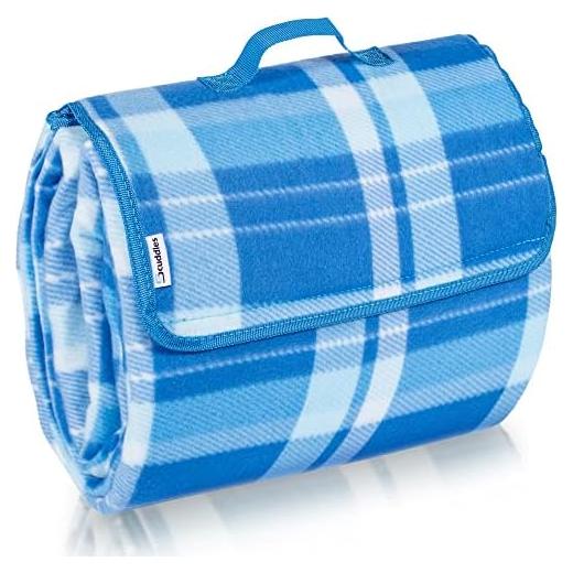Manta de Picnic Scuddles 1.35x1.50m Resistente al Agua Cuadros Azules