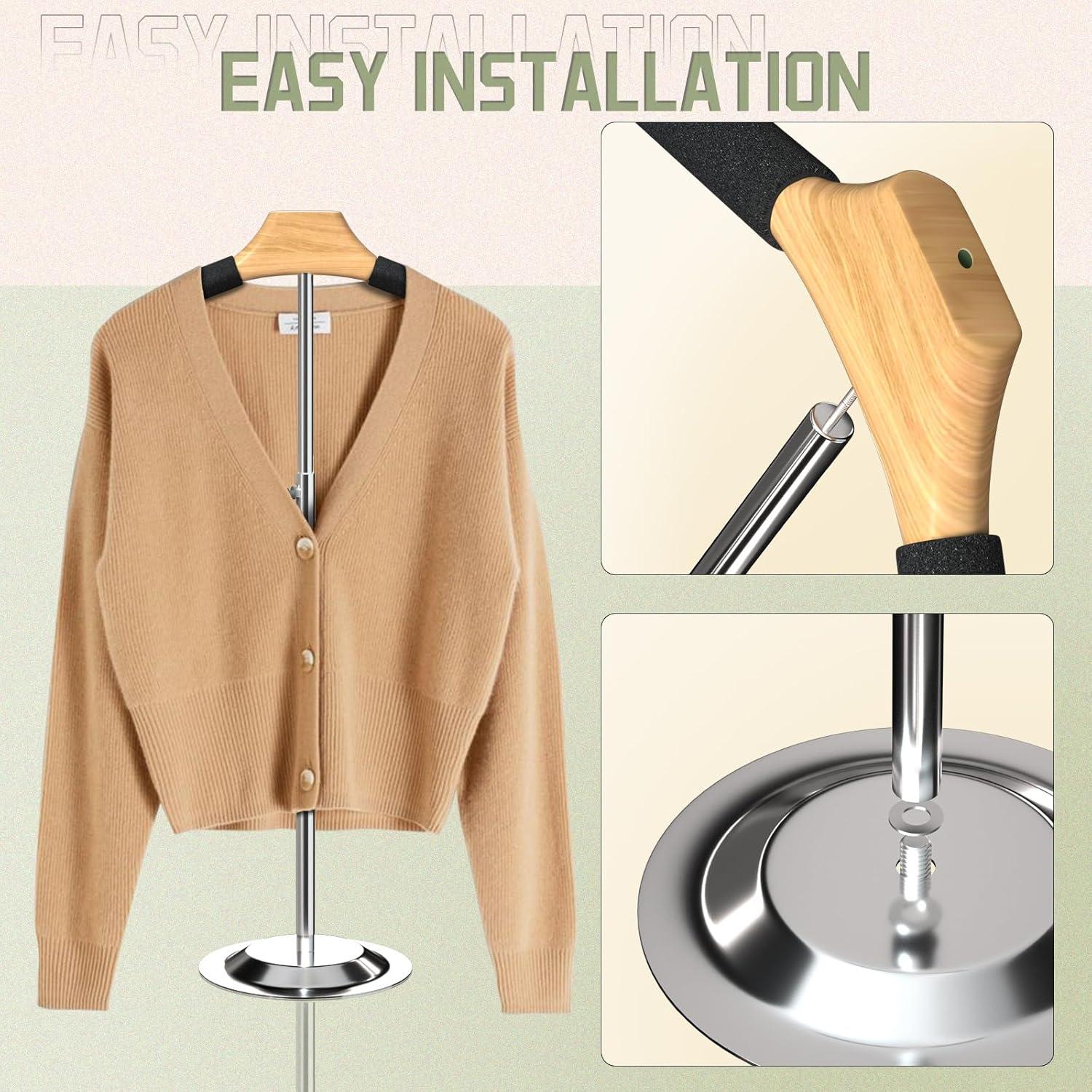 Soporte de Exhibición de Ropa Ajustable Hanvate 46.5-79 cm