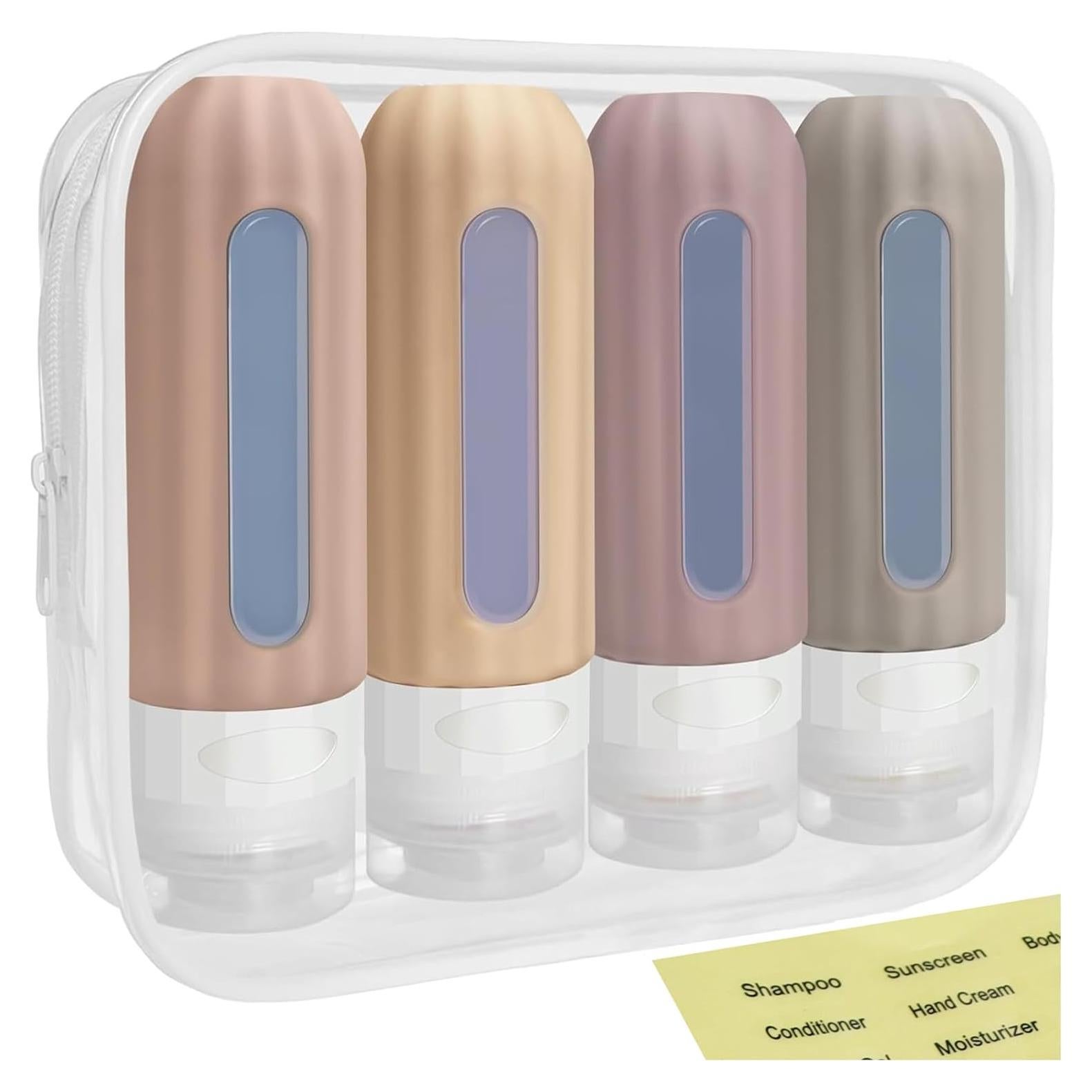 Botellas de Viaje Silicona ZVAIS 3oz Aprobadas por TSA