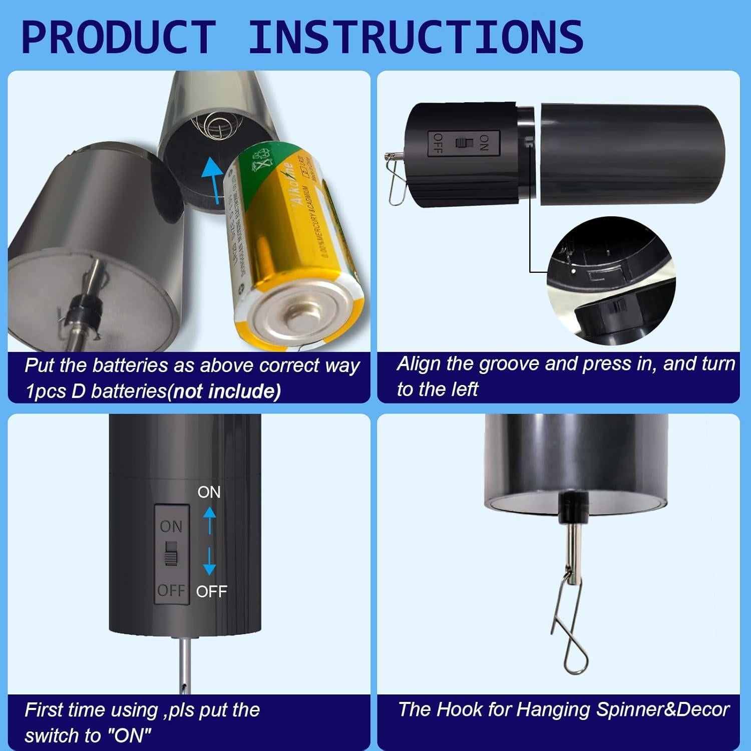 Motor Rotativo Colgante Aoedelyart para Bola de Disco Negro 20 RPM