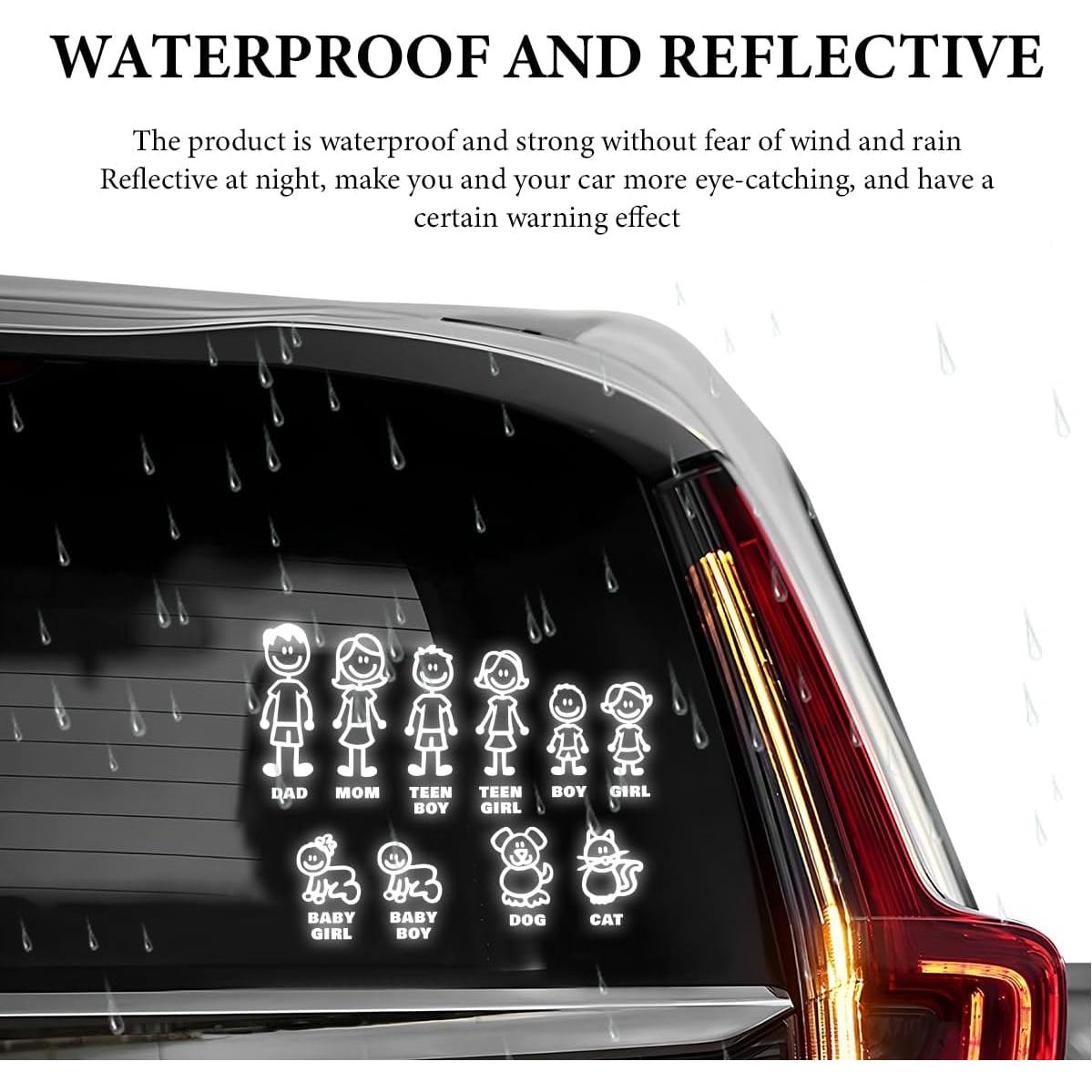 Calcomanías de Auto Familiar SHMZK 25x20cm Impermeable