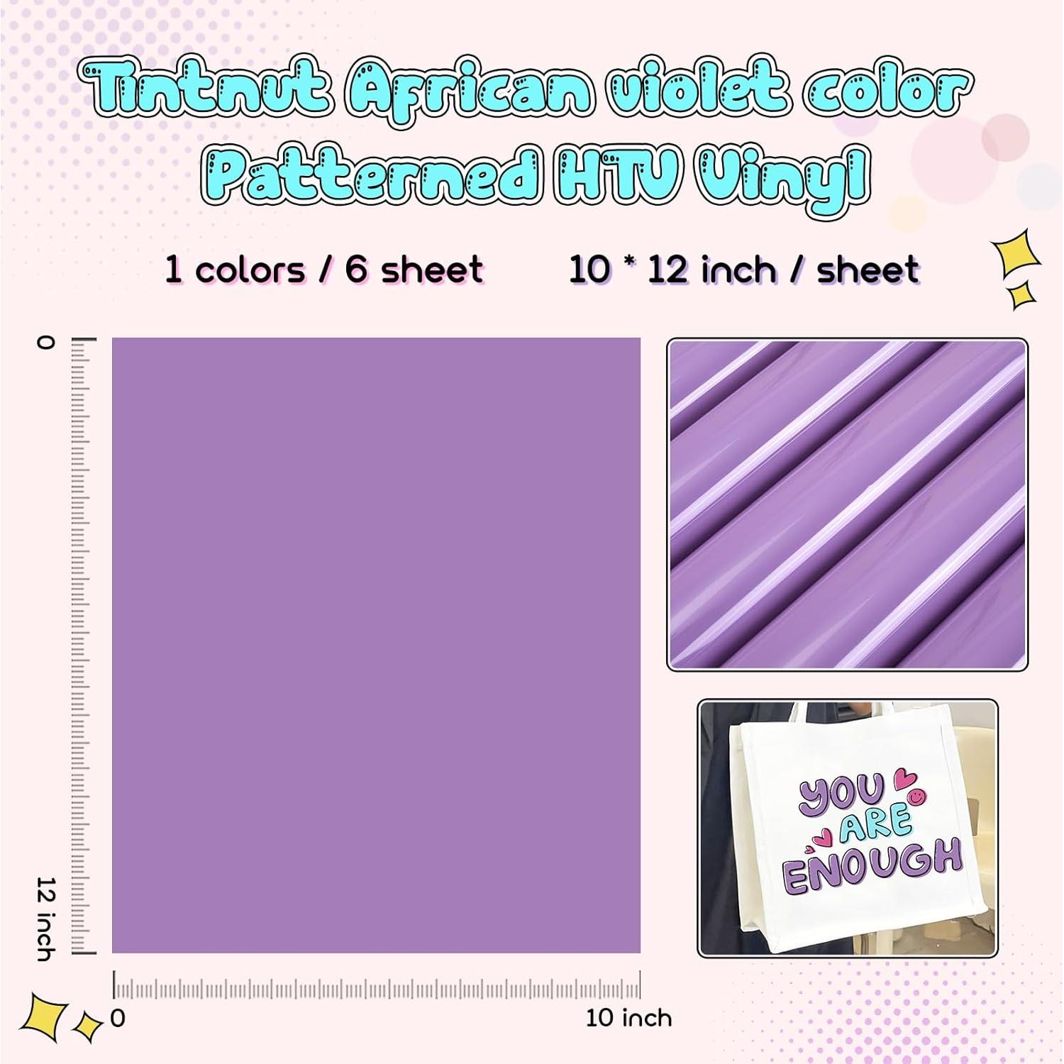 Vinilo de Transferencia de Calor Tintnut Violeta Africano 6 Hojas 30.48x25.4cm