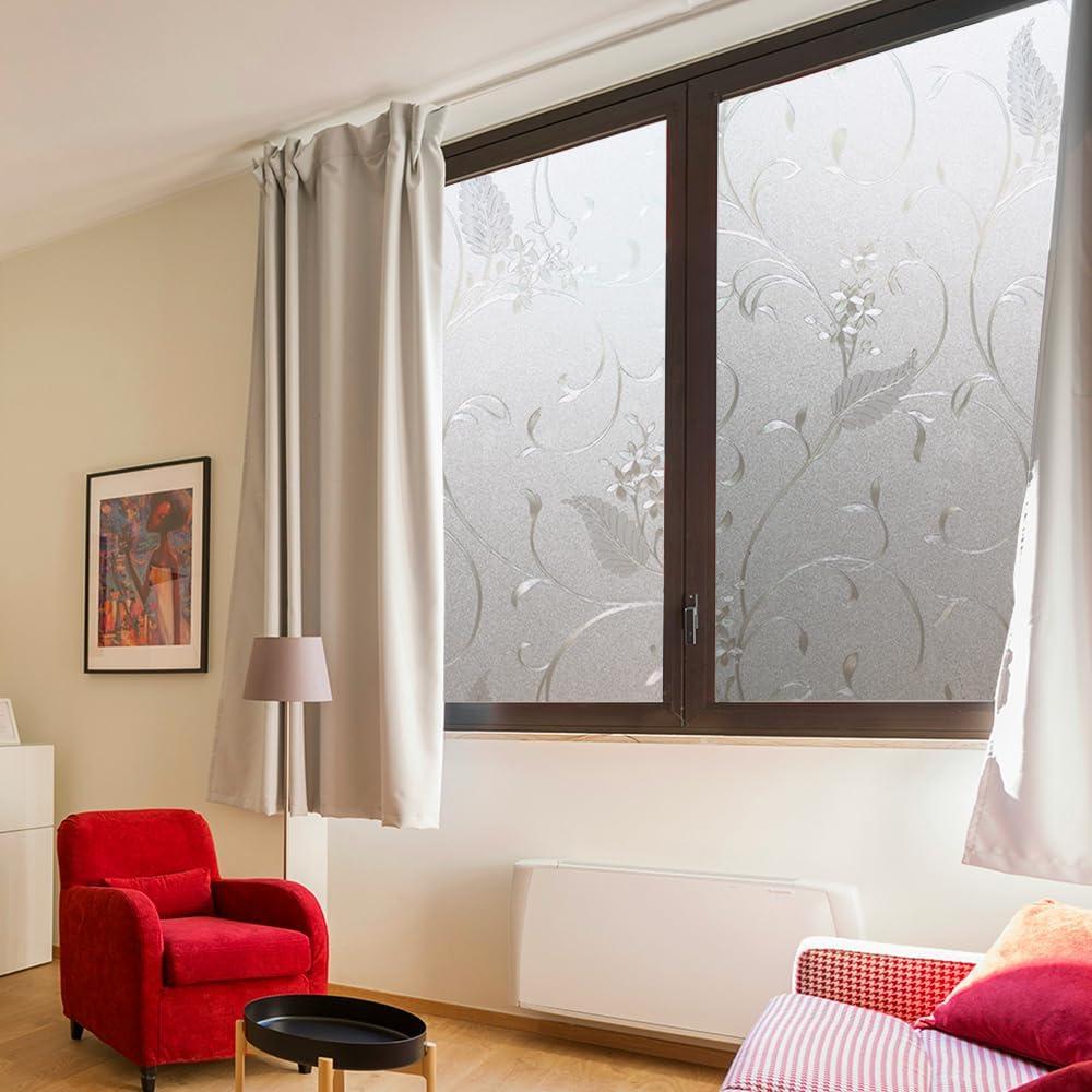 Película de Privacidad Floral OXING 30x200 cm Vinilo