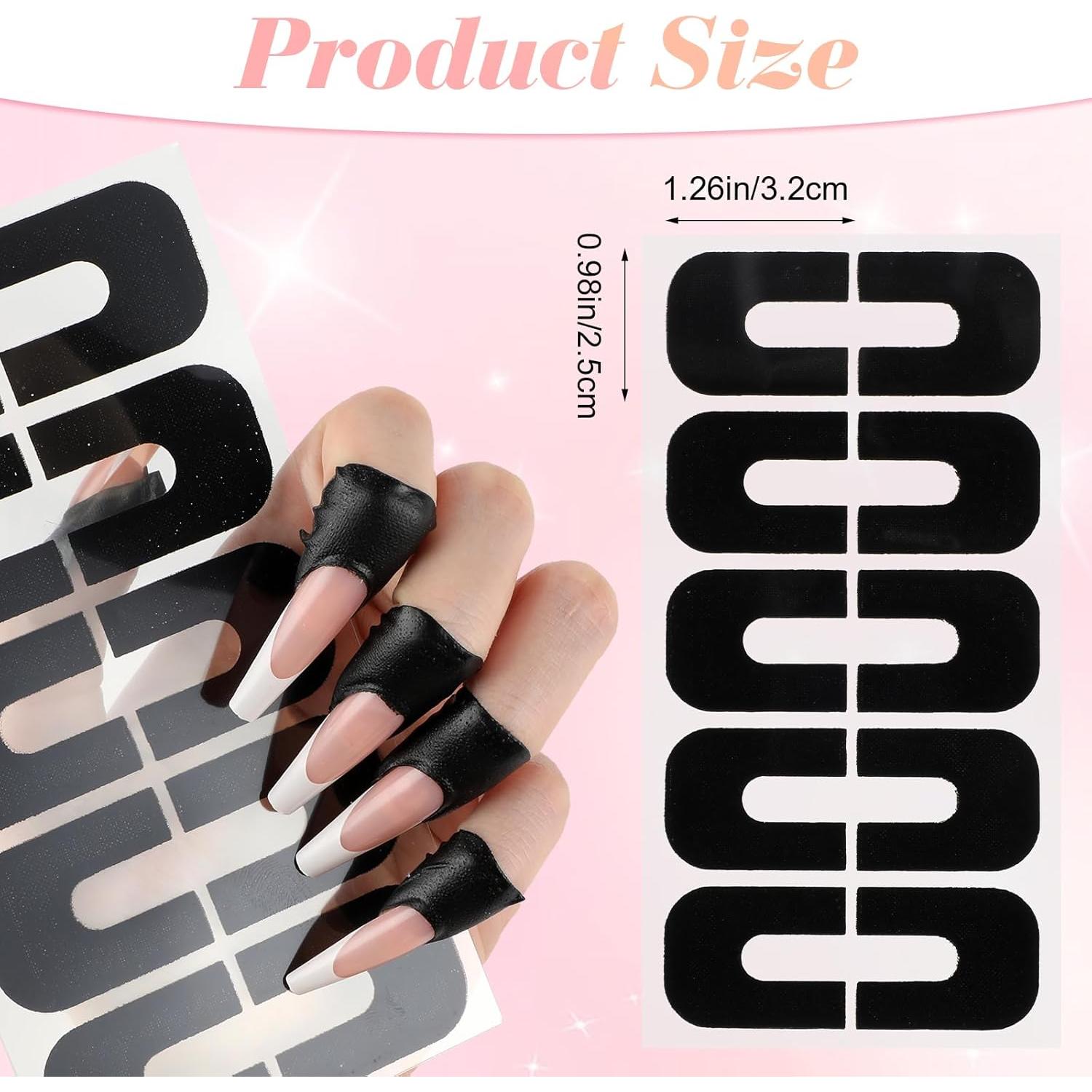100 Protectores de Esmalte de Uñas YUXIANLB - Silicona Negra