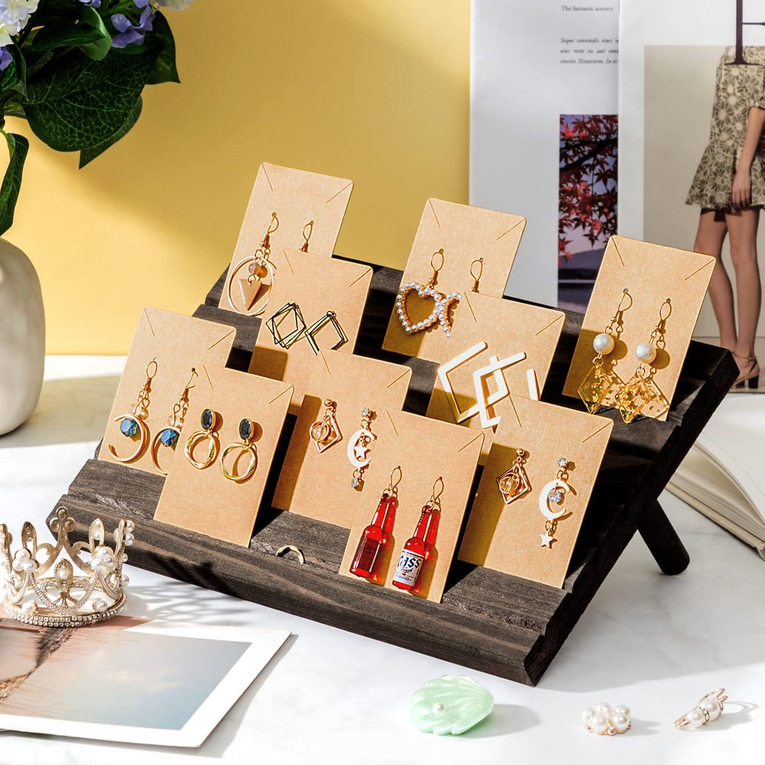 Soporte de Exhibición de Pendientes Blulu 31 Pack Madera 29x19cm