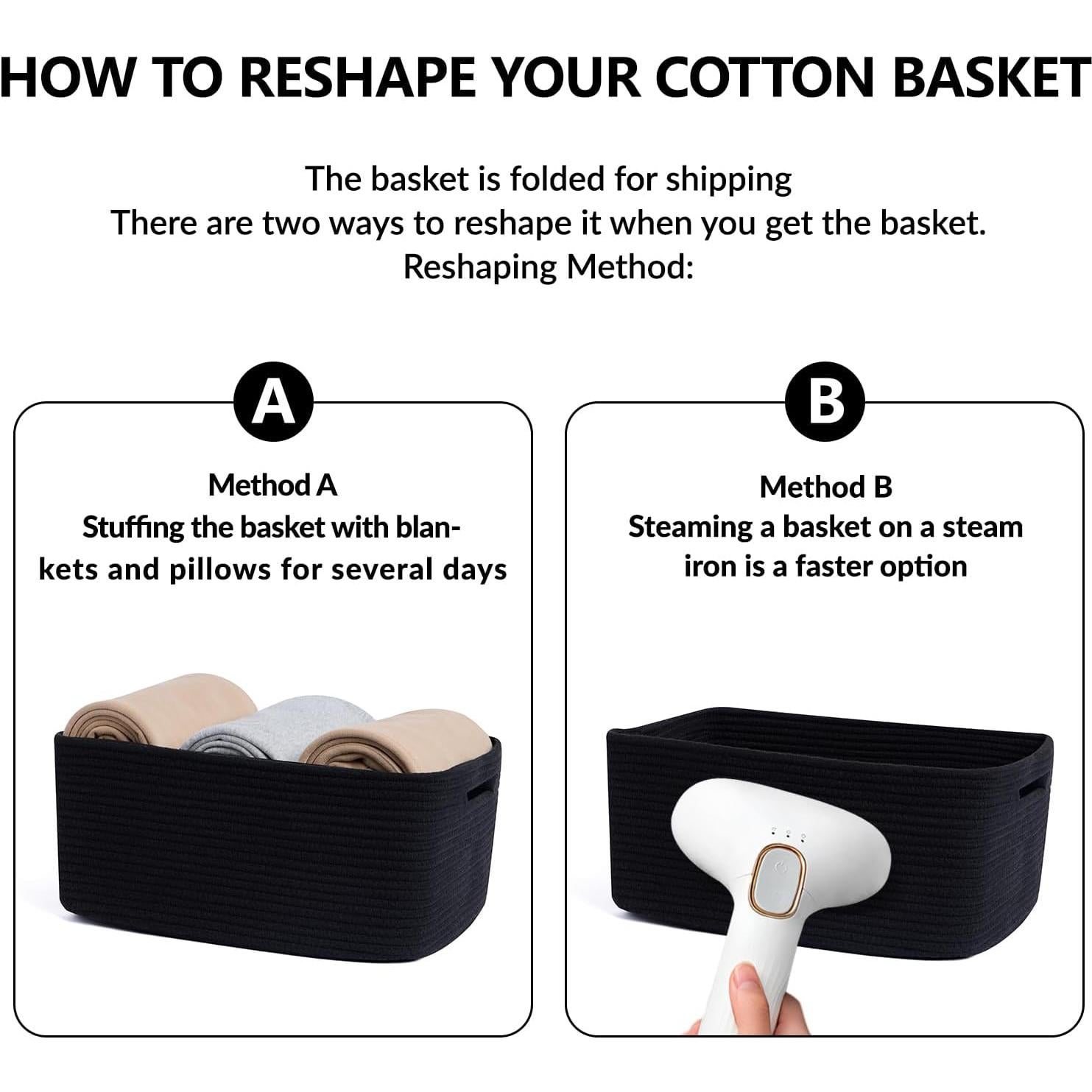 Cestas de Almacenamiento MiniArk 2 Piezas 43x33x19 cm Negras