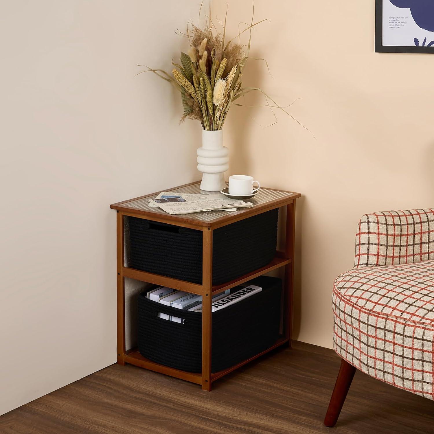 Cestas de Almacenamiento MiniArk 2 Piezas 43x33x19 cm Negras