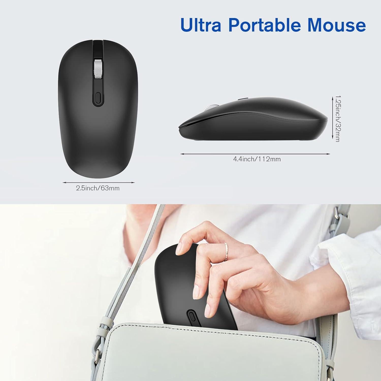 Ratón Inalámbrico Silencioso Cimetech Slim 2.4G USB Negro