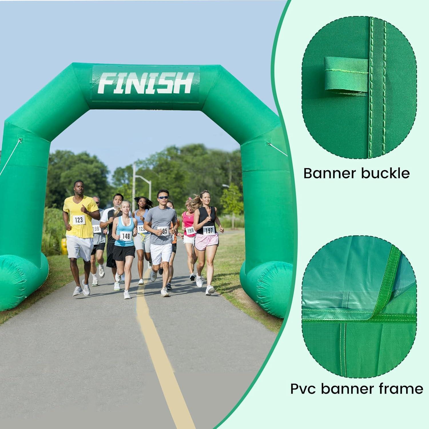 Arco Inflable 4m Verde JL-Inflate con Ventilador y Banners