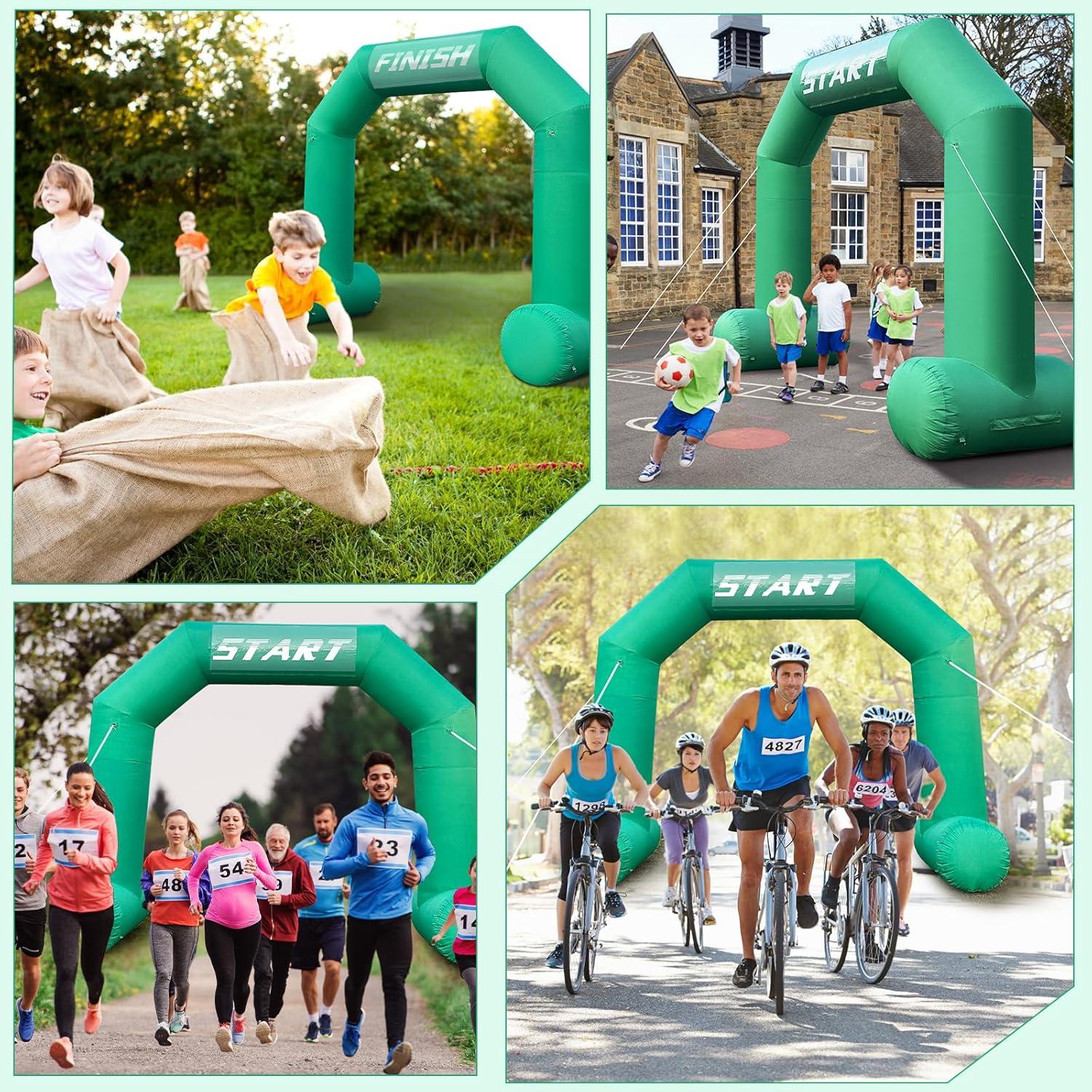 Arco Inflable 4m Verde JL-Inflate con Ventilador y Banners