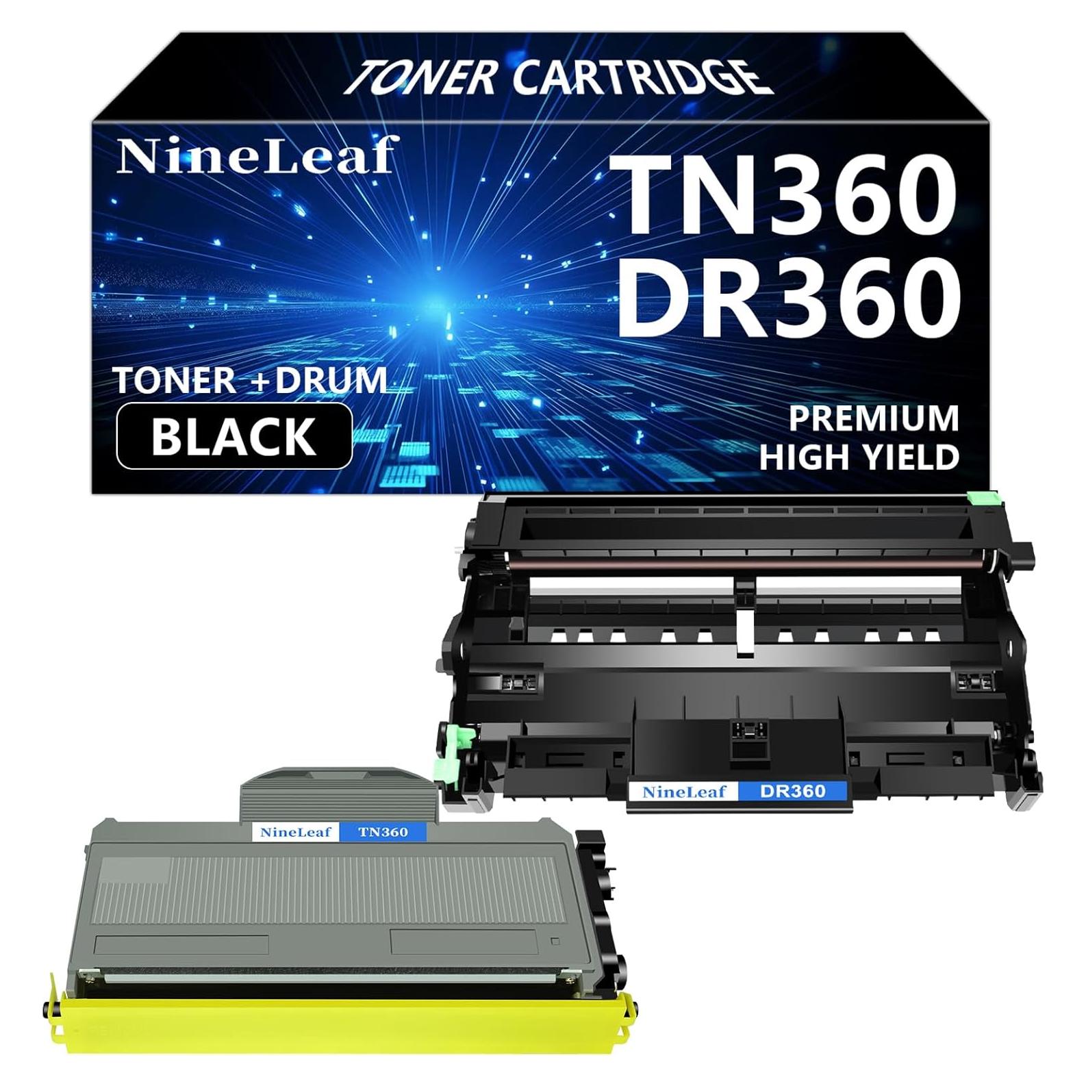 Cartucho de Tóner y Tambor NineLeaf TN360 DR360 Compatible