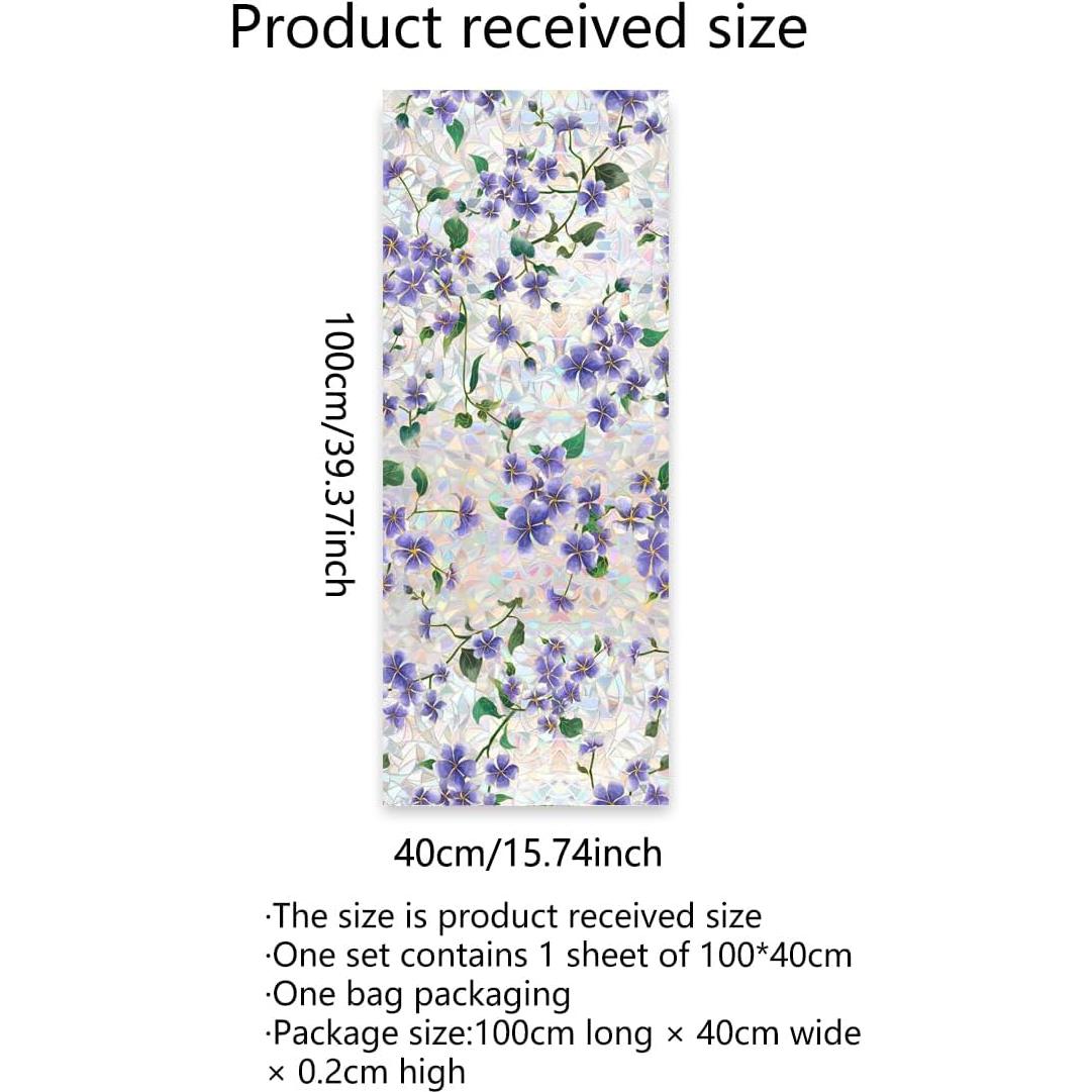 Calcomanía Decorativa Runtoo 3D Ventana Floral 40x101.6cm