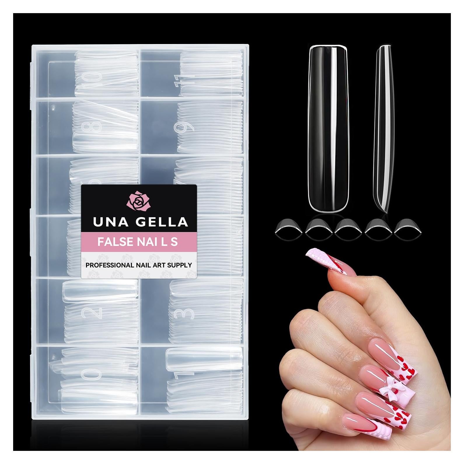 Consejos de Uñas de Gel Cuadrados XXL 216 PCS UNA GELLA