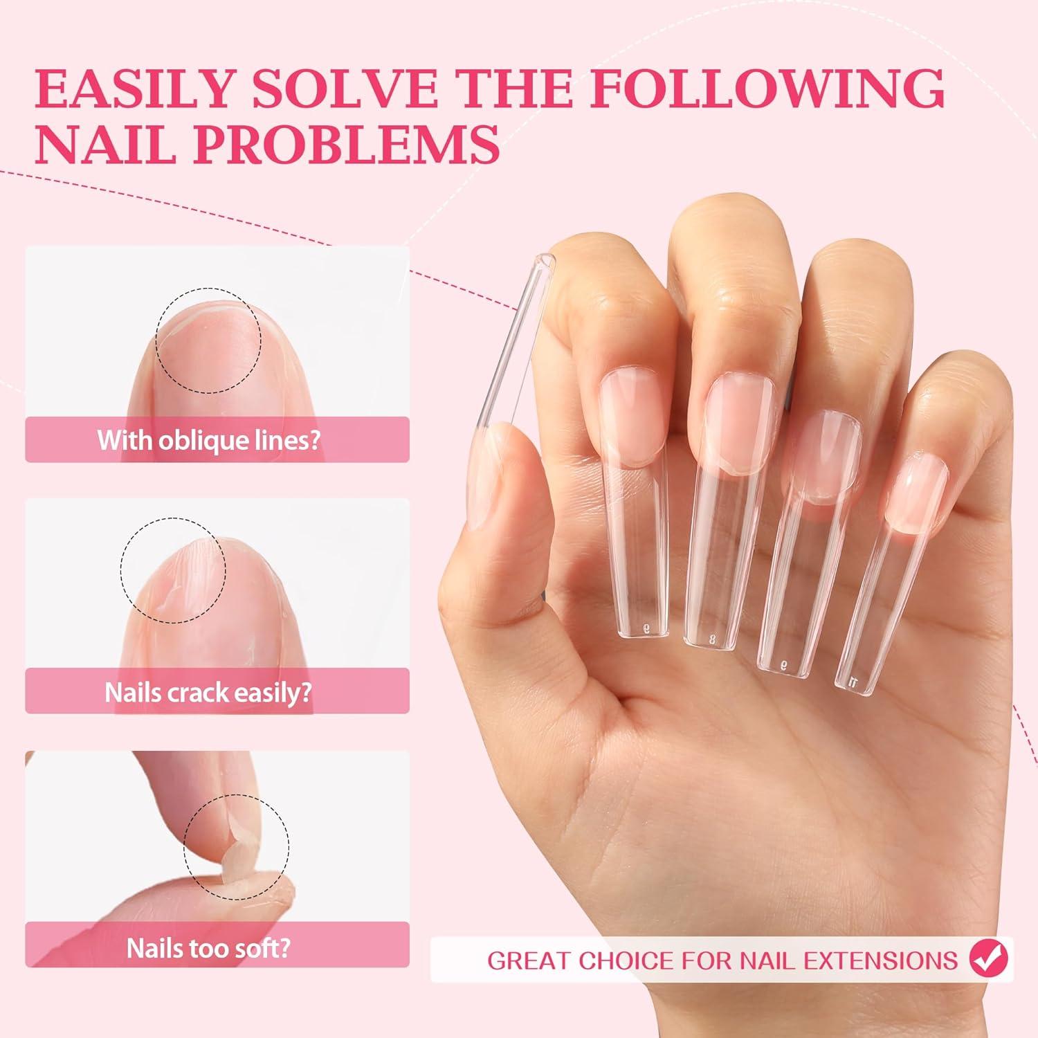 Consejos de Uñas de Gel Cuadrados XXL 216 PCS UNA GELLA