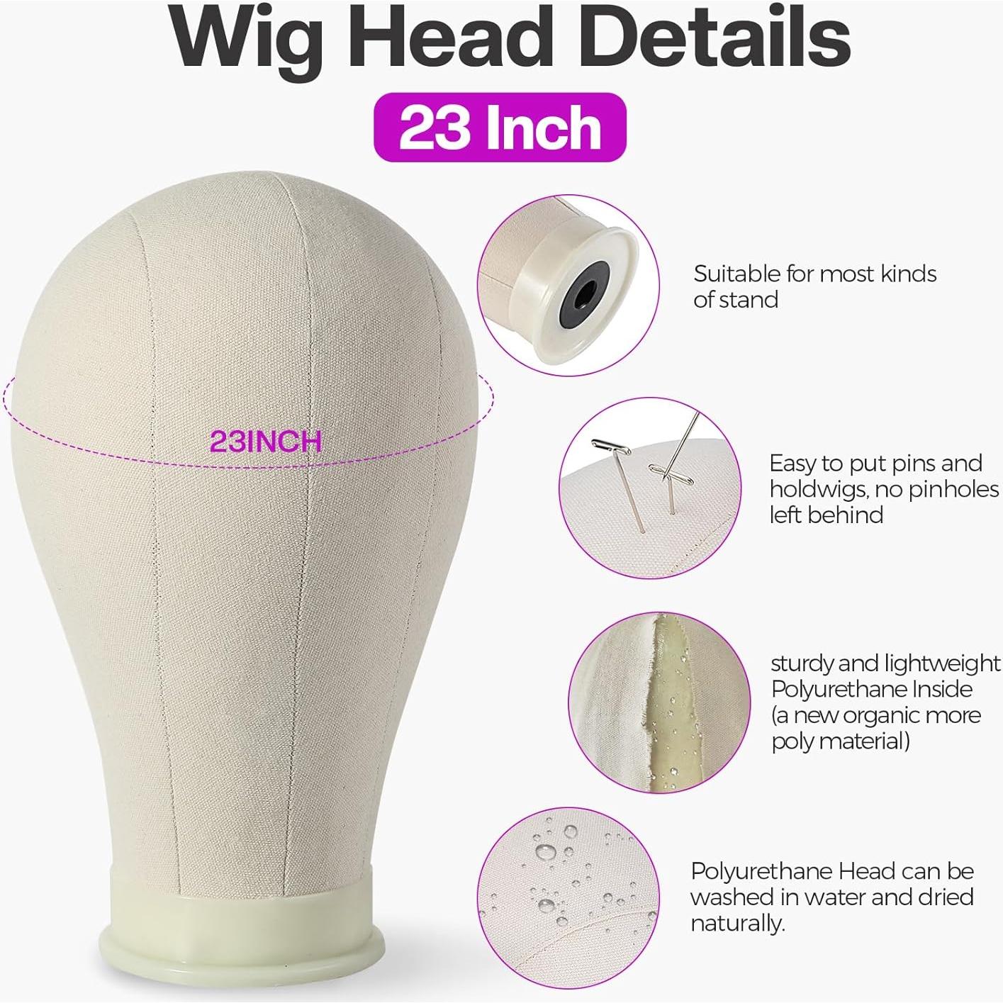 Cabeza de Peluca 23" Neverland con Soporte Trípode y Accesorios