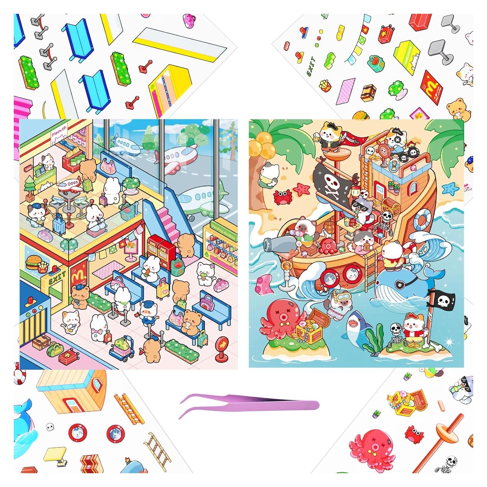 Set de Stickers 3D para Crear Escenas Miniatura HOMICO
