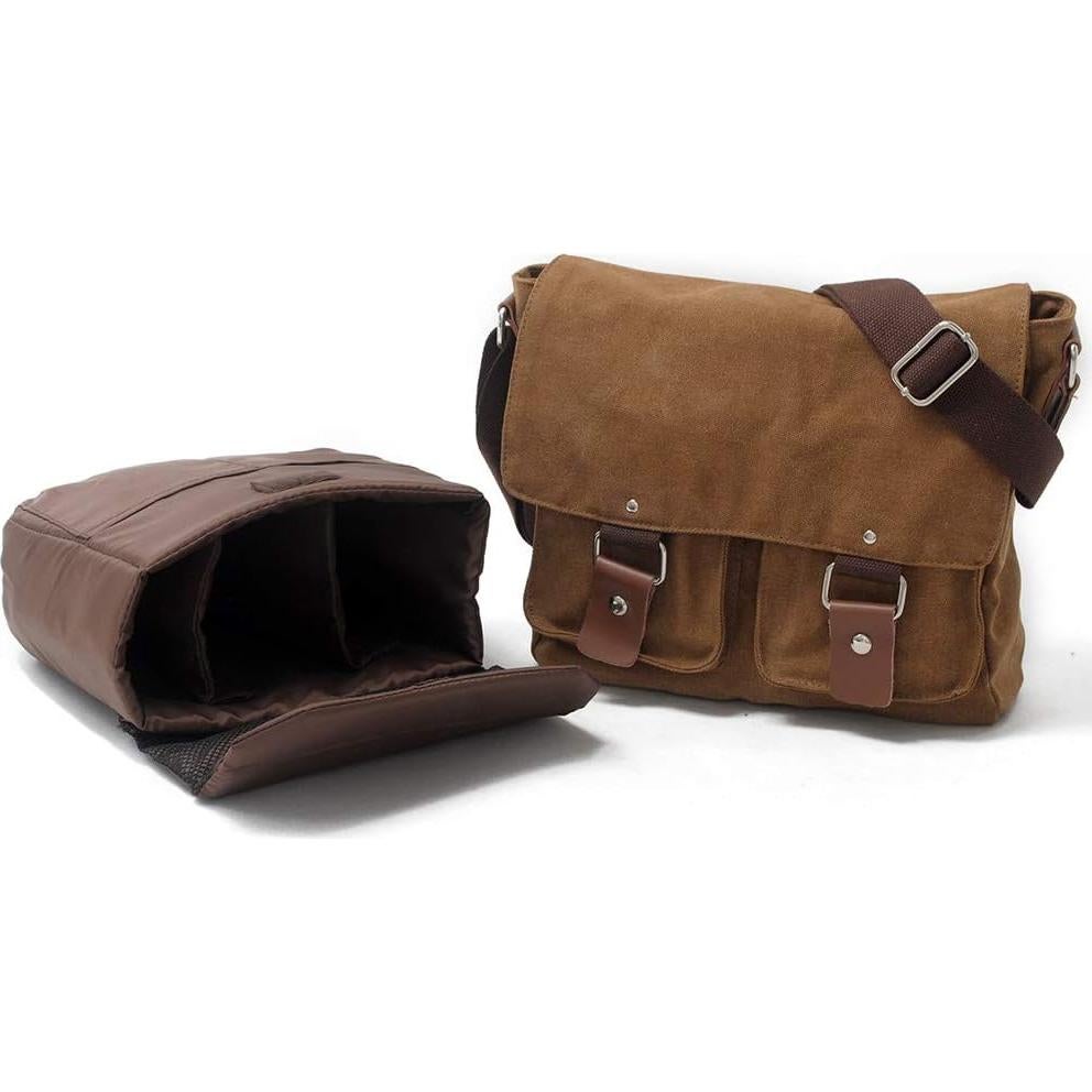 Bolsa de Mensajero Impermeable P-chaos para Cámara DSLR 27x10x23cm