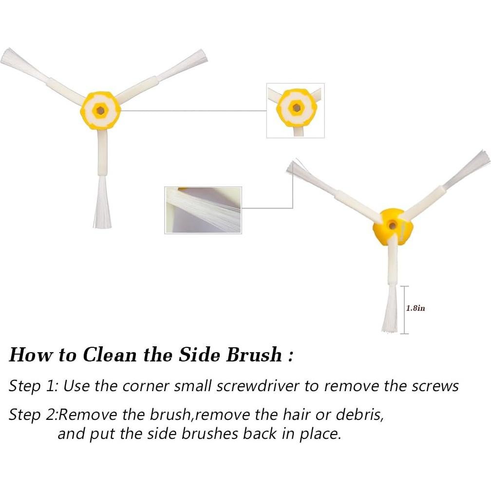 Cepillo Lateral de Repuesto Hongfa 694 para Roomba 500/600/700