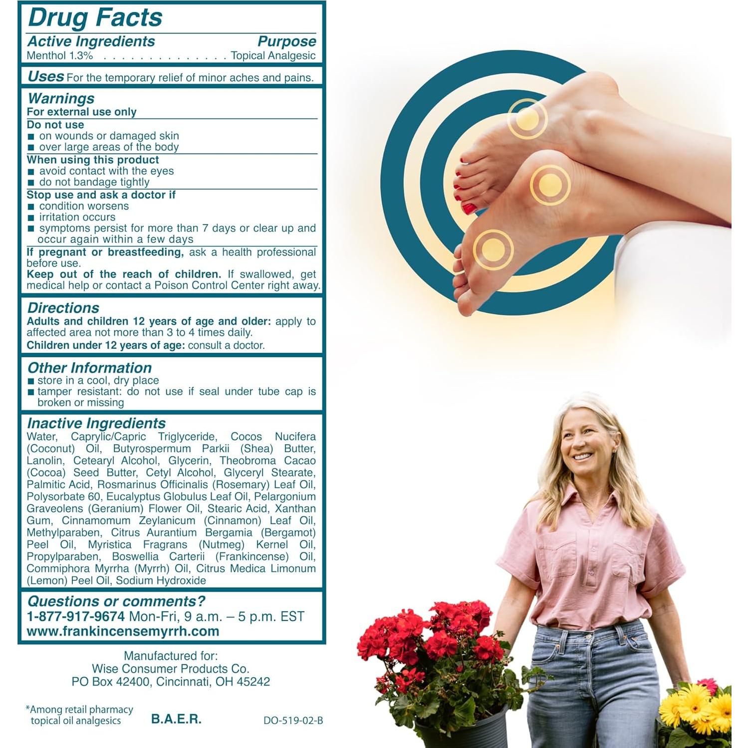 Crema Alivio Dolor Pies Incienso y Mirra 90 g - Loción