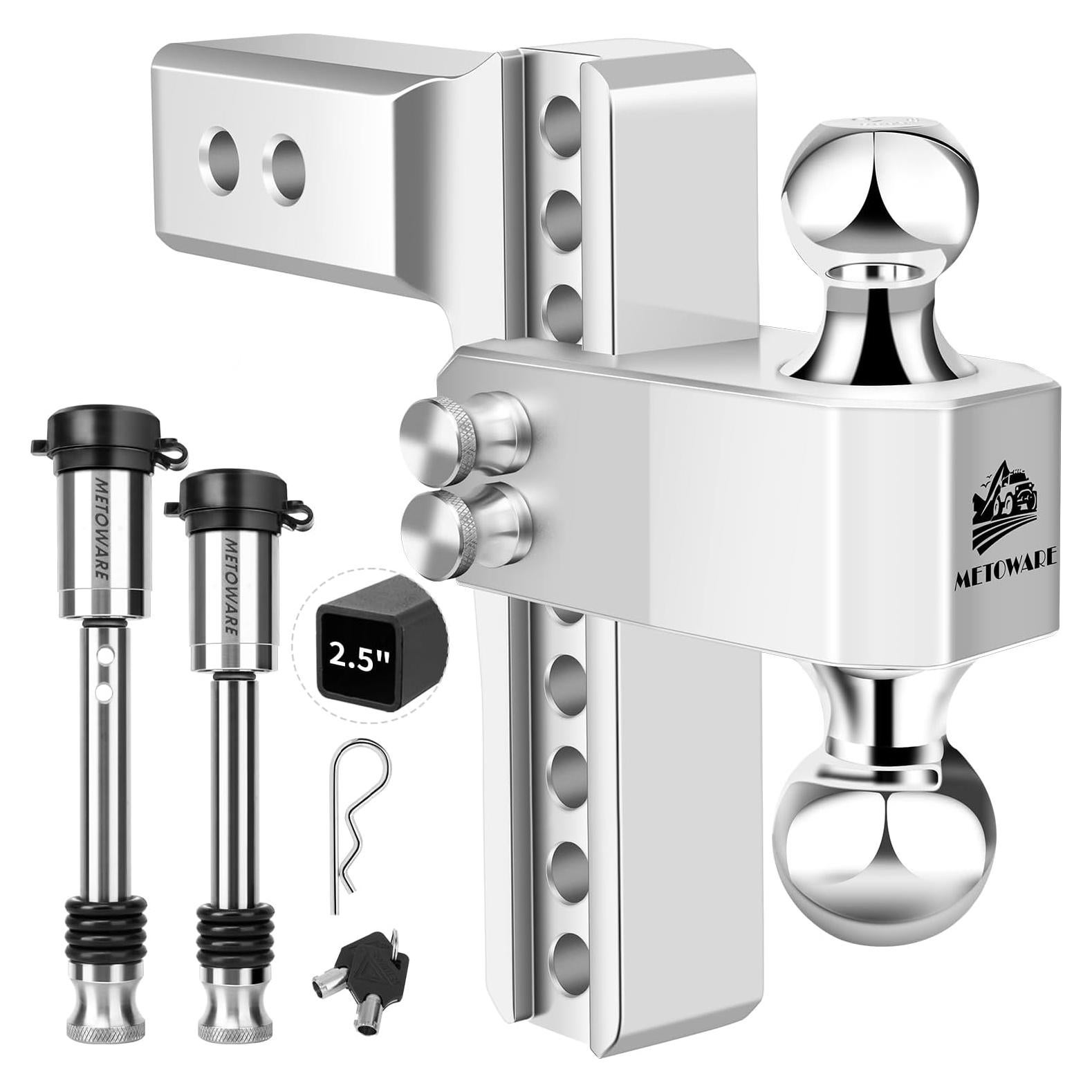 Enganche de Remolque Ajustable METOWARE 8" Aluminio 8,164 kg