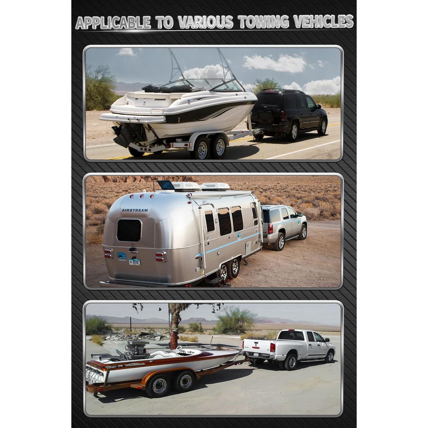 Enganche de Remolque Ajustable METOWARE 8" Aluminio 8,164 kg