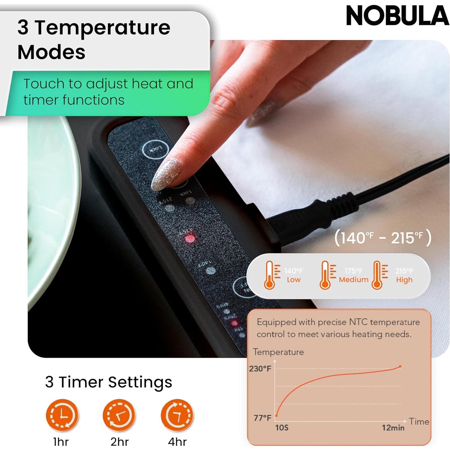 Alfombrilla Calentadora Eléctrica Nobula 3 Temperaturas 40.5x13.4cm