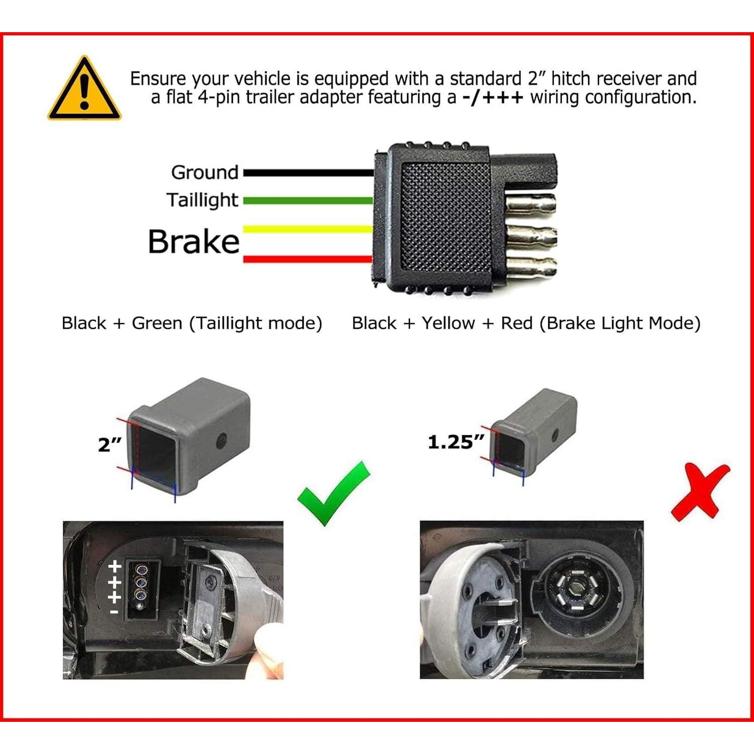 Luz de Freno de Remolque iJDMTOY 15-LED Roja Estroboscópica