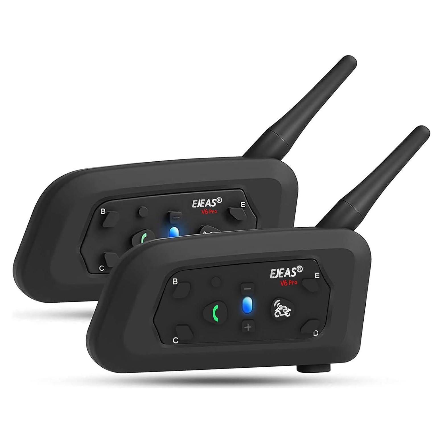 Intercomunicador Bluetooth EJEAS V6 Pro 2 Unidades 1200m